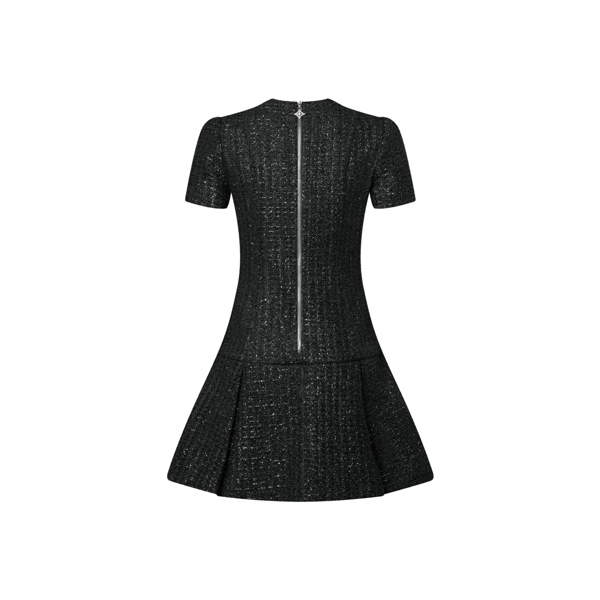 Lurex Tweed Box Pleat Dress  in Women