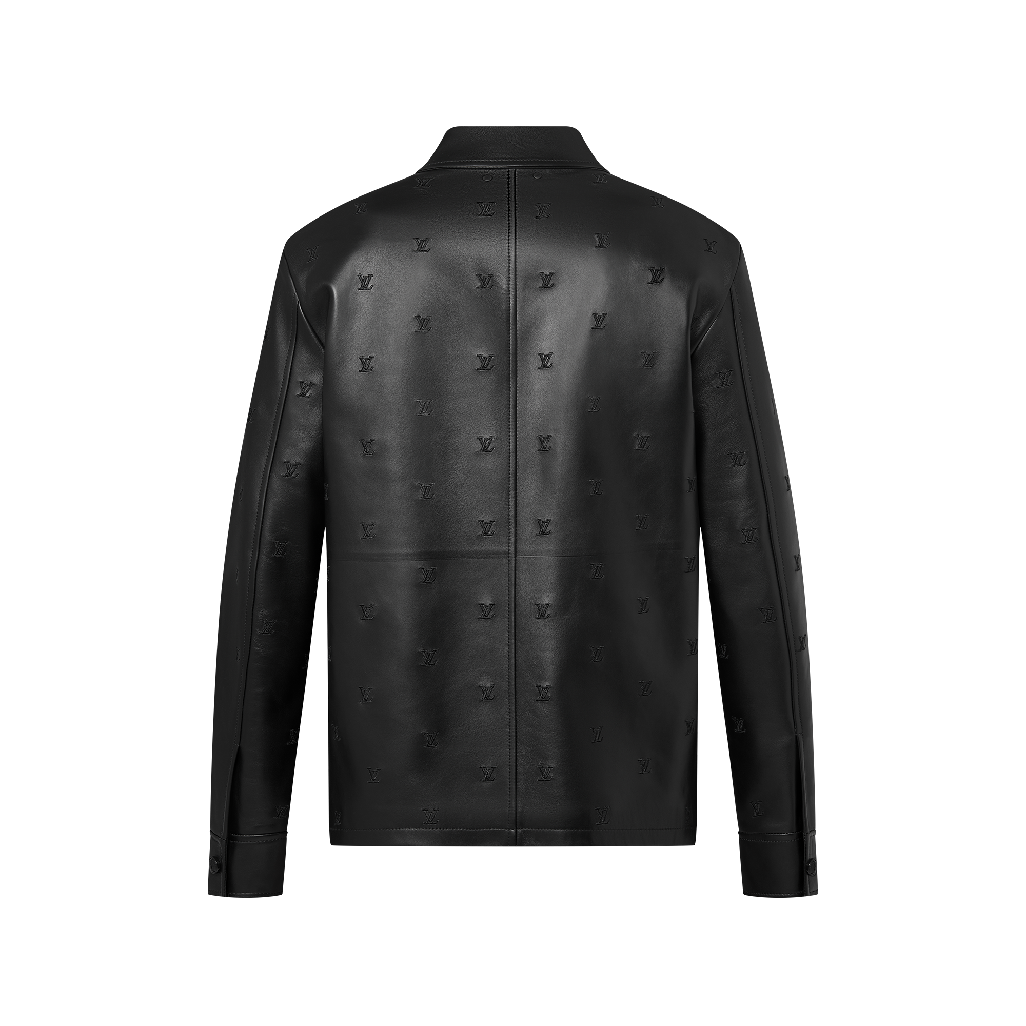 LV Blason Embroidered Leather Overshirt  in Men