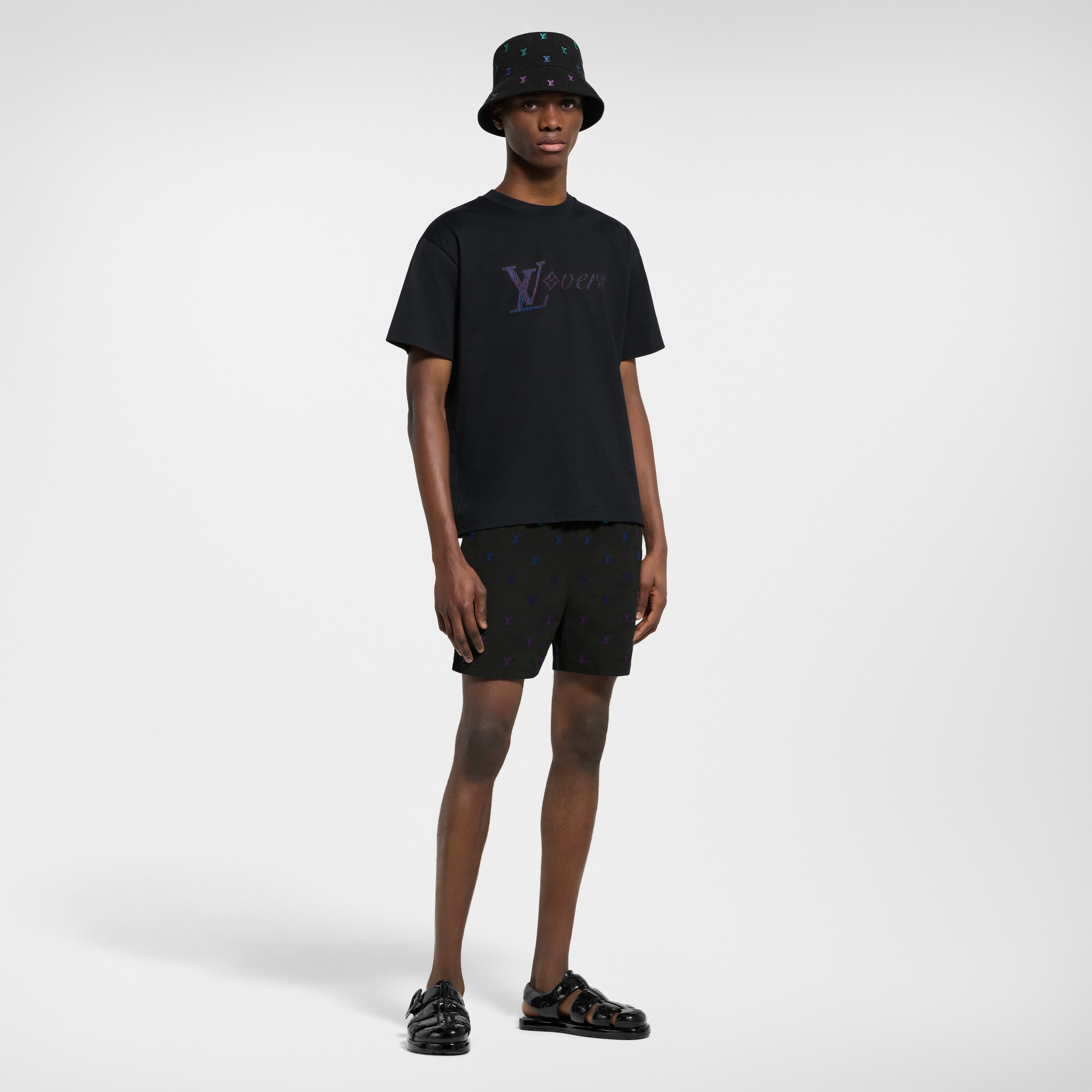 LV Blason Gradient Embroidered Swim Shorts  in Men