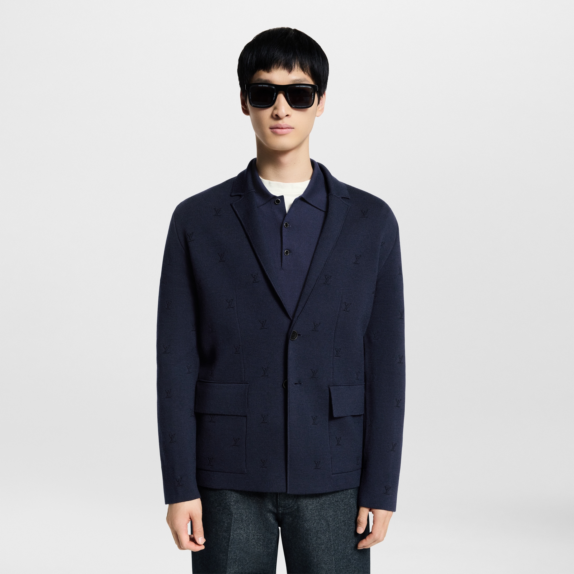 Lv Blason Knitted Blazer  in Men