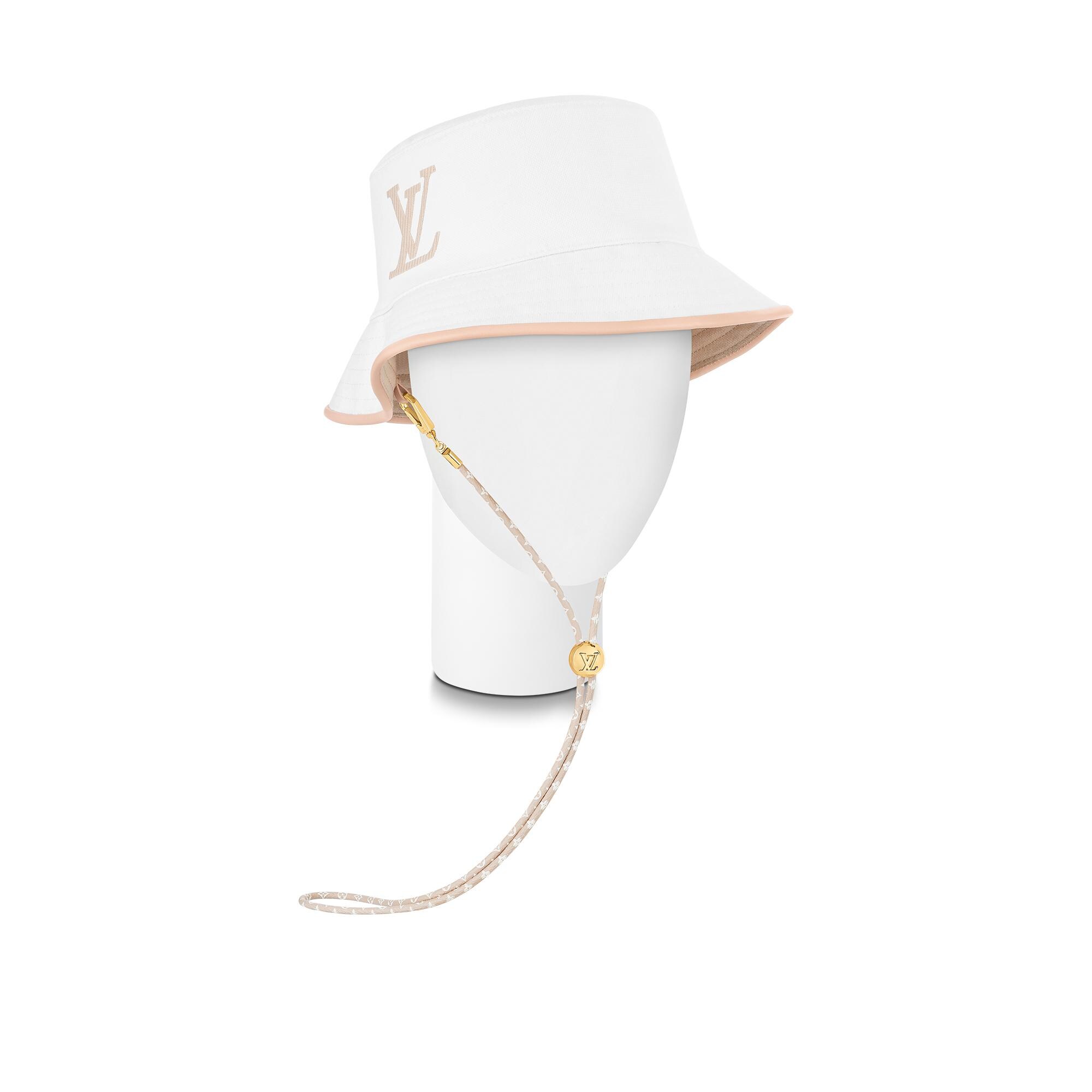 white louis vuitton bucket hat