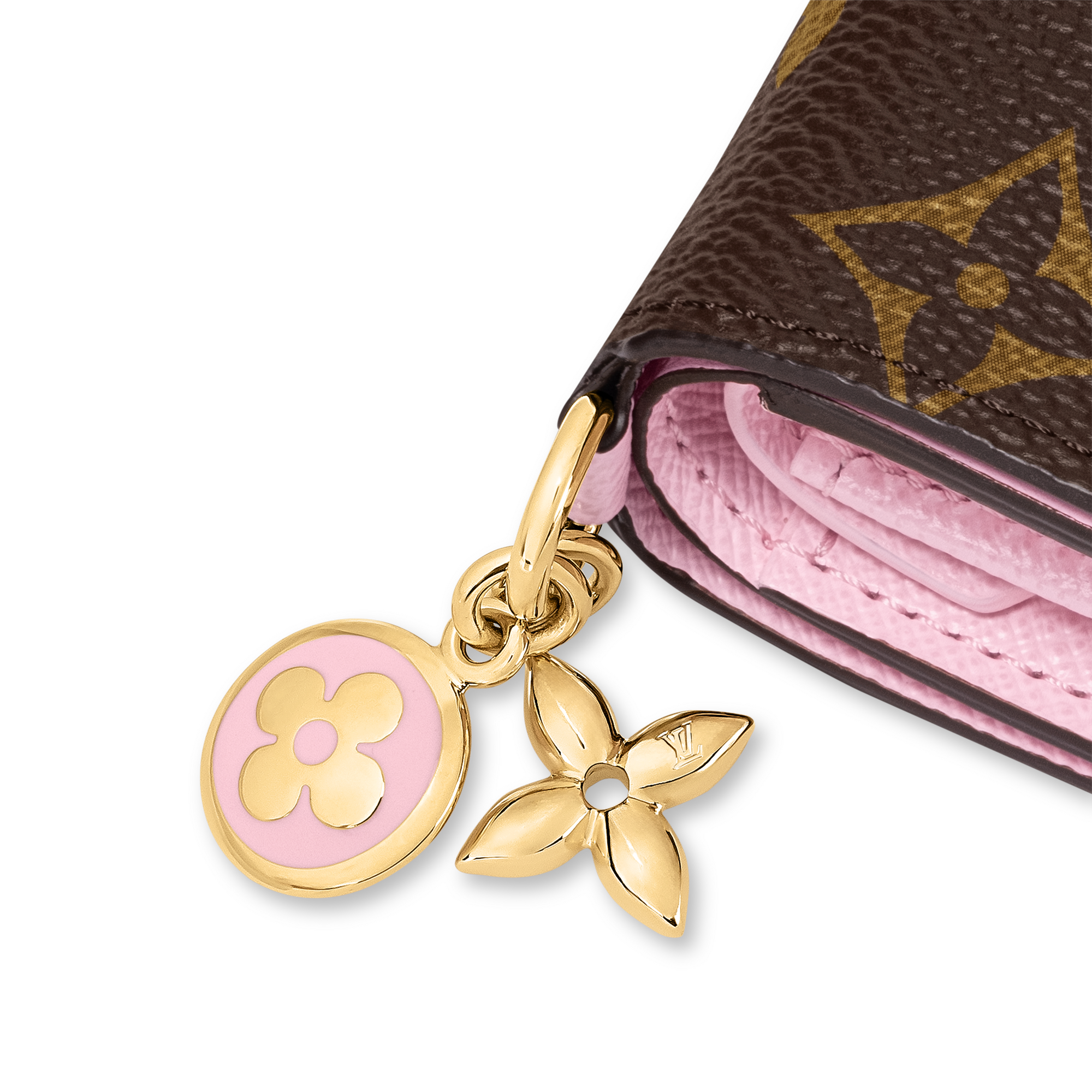 LV Charms Pocket Wallet Monogram Canvas in Women