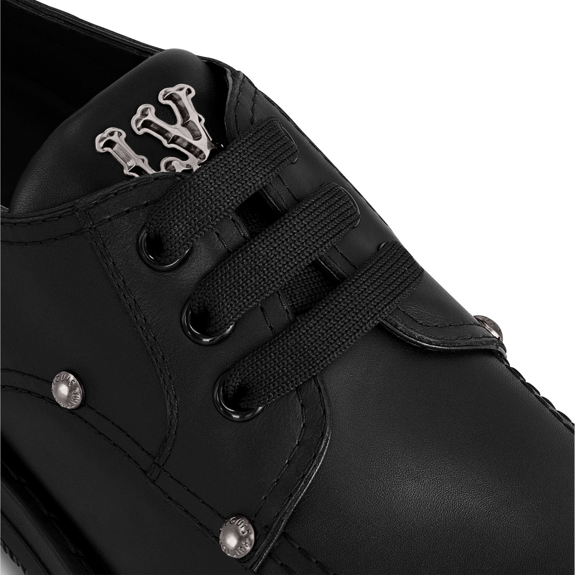 Louis Vuitton Black Checkered Leather Derbys LV Checker Derby - Shoes | LOUIS VUITTON main image 2