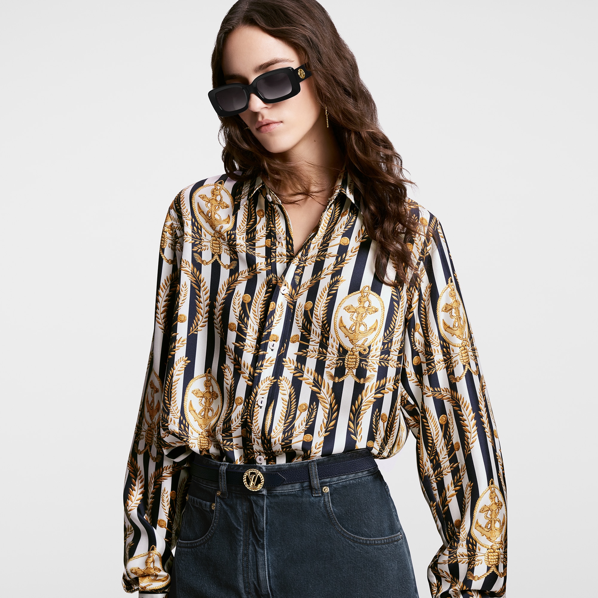 LV Circle Nautical 20mm Reversible Belt Monogram Canvas in Women