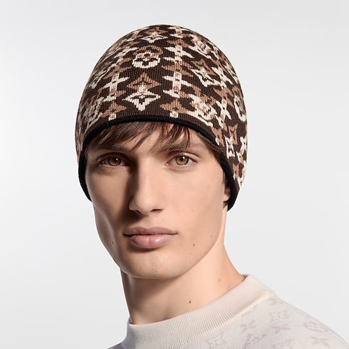 LV Crush Monogram Overlap Beanie S00 in Men's Accessories Hats, Beanies and Gloves collections by Louis Vuitton (Product zoom)
