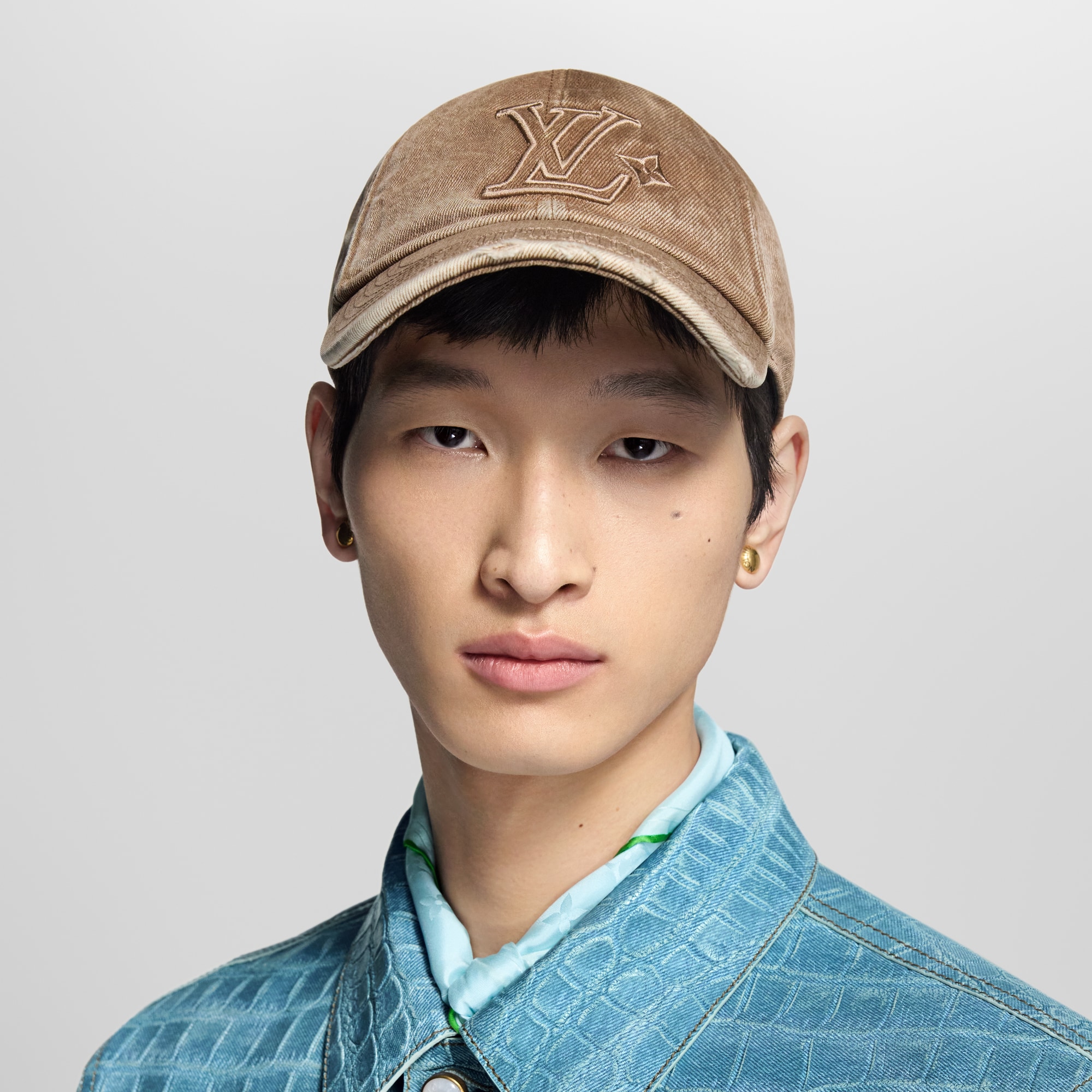 LV Denim Washed Cap S00 in Men
