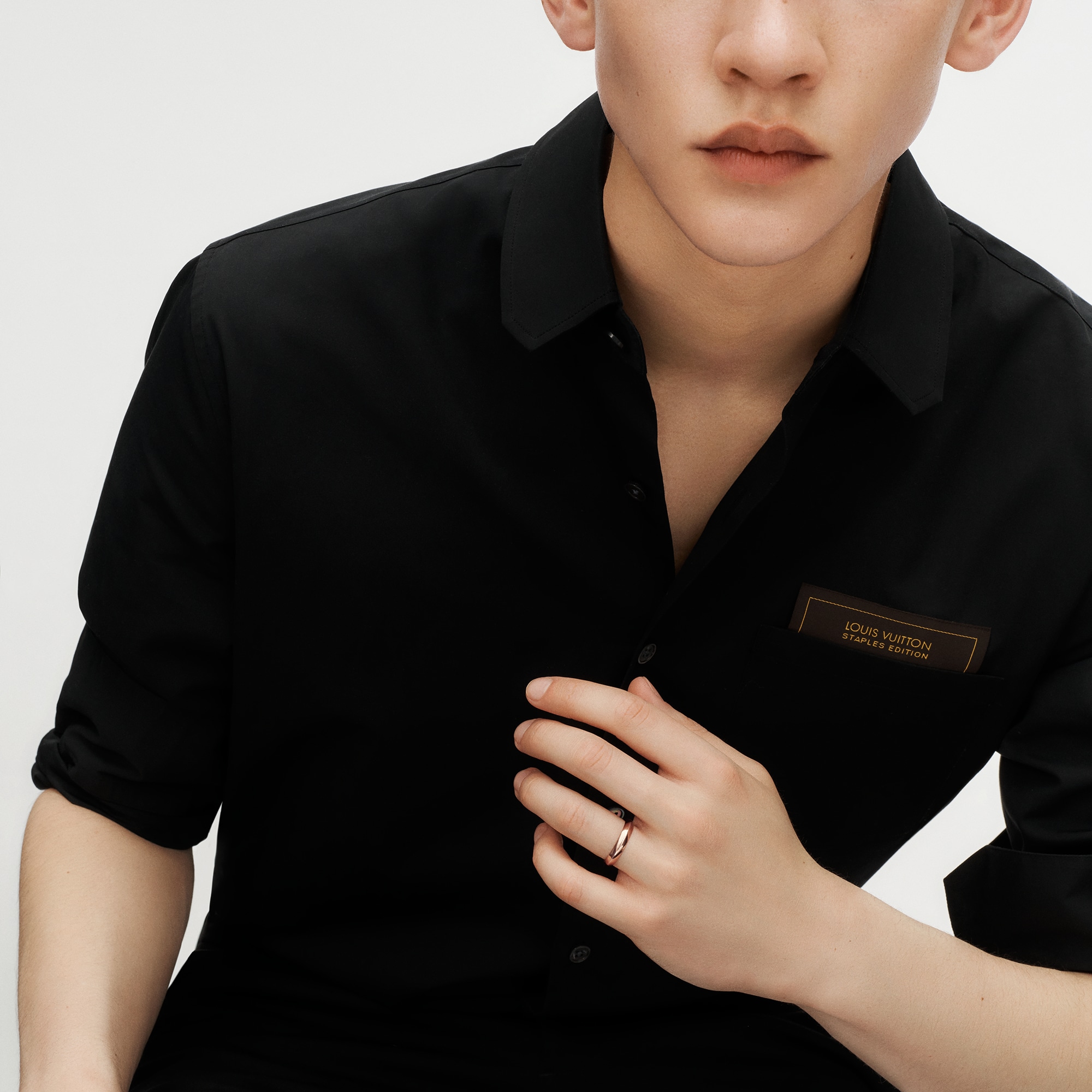 LV Diamonds 4mm Wedding Band, Pink Gold  in Jewelry