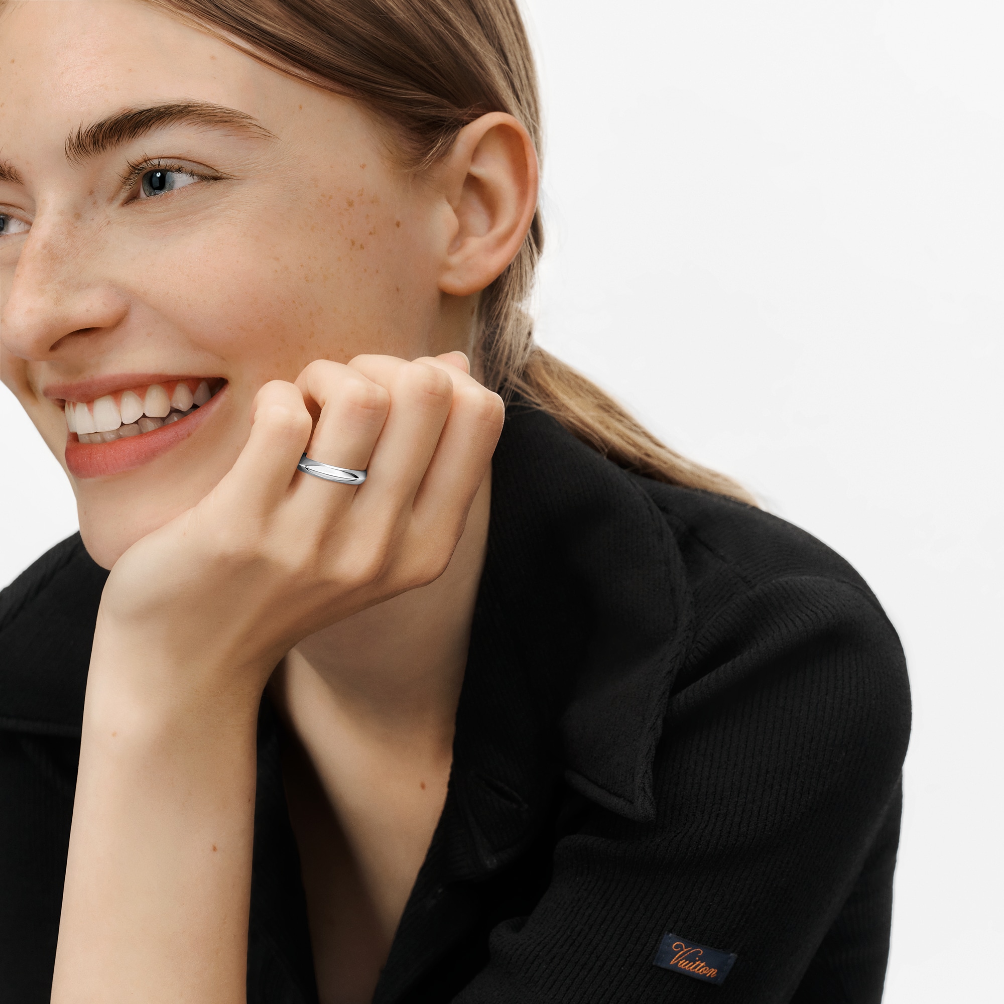 LV Diamonds 4mm Wedding Band, Platinum  in Jewelry