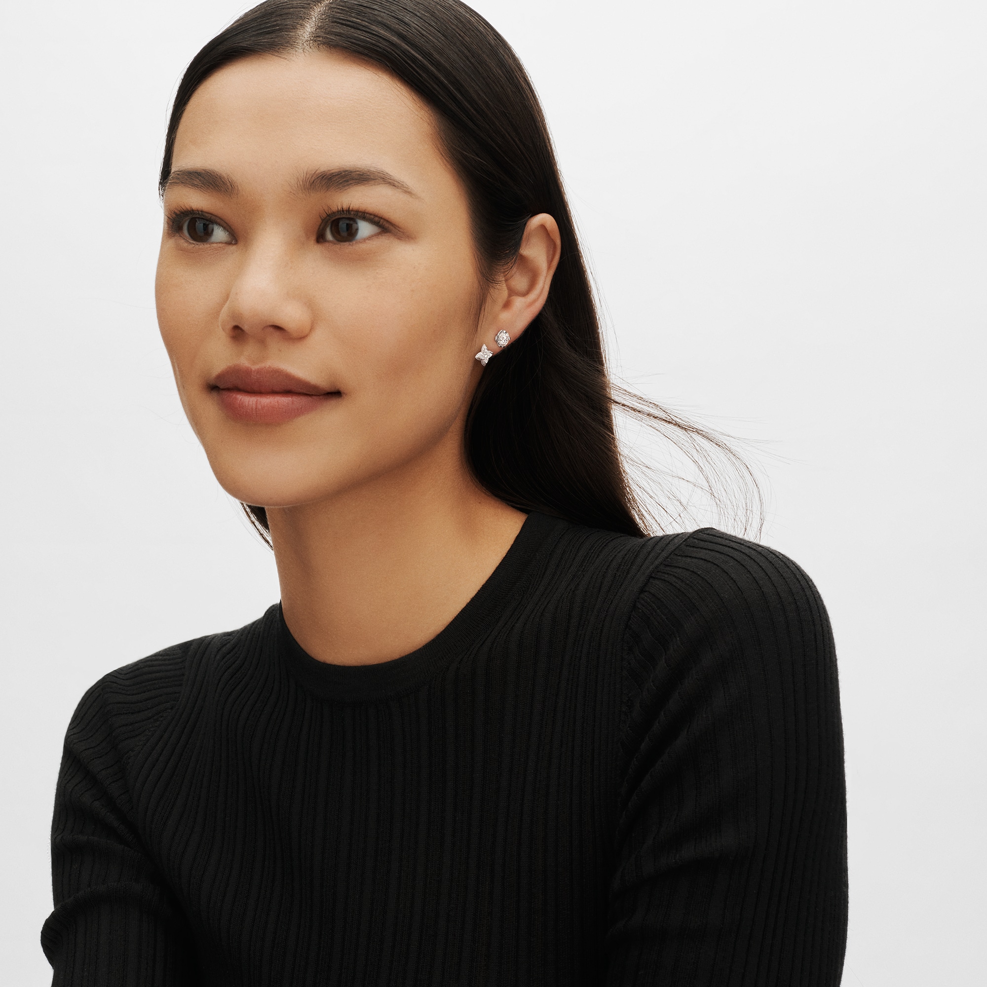 LV Diamonds Double Stud, Round Brilliant cut - per unit  in Jewelry