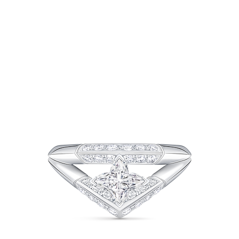 LV Diamonds Pavé Double Ring, LV Monogram Star cut in Jewelry's Categories Rings collections by Louis Vuitton (Product zoom)