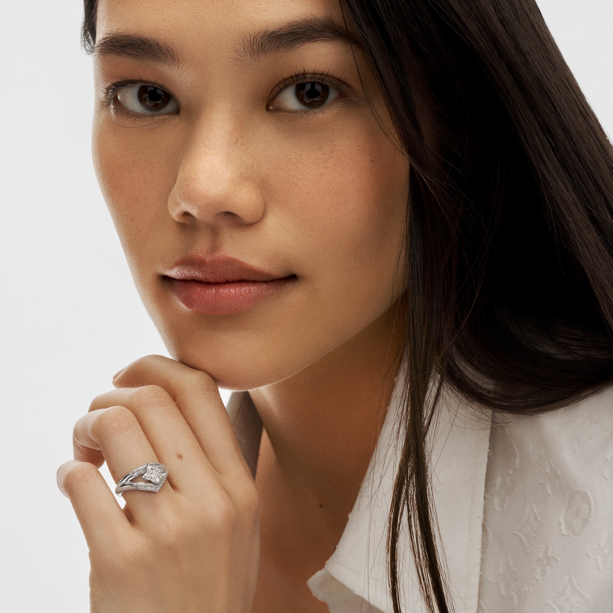 LV Diamonds Pavé Double Ring, LV Monogram Star cut  in Jewelry