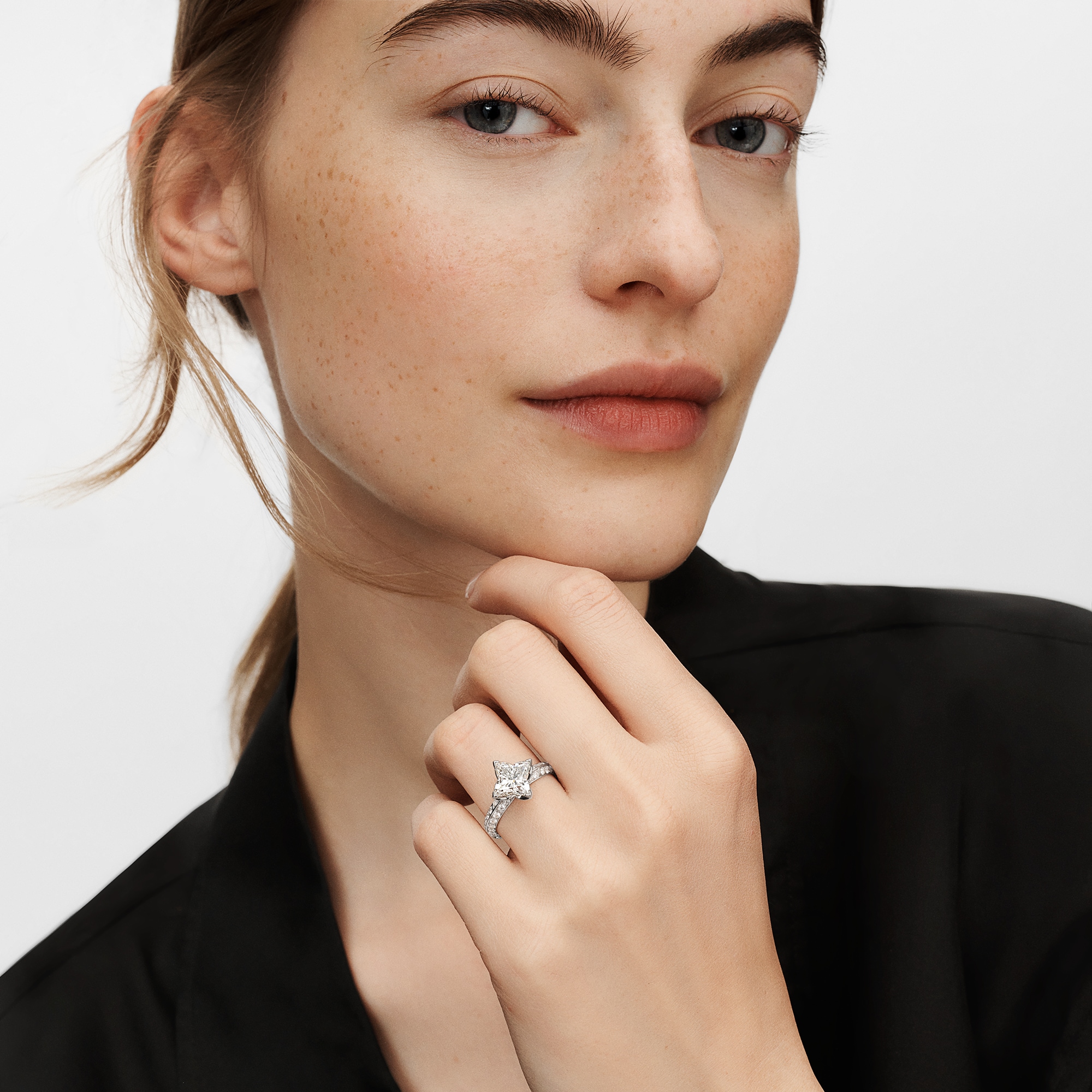 LV Diamonds Pavé Solitaire, LV Monogram Star Cut  in Jewelry