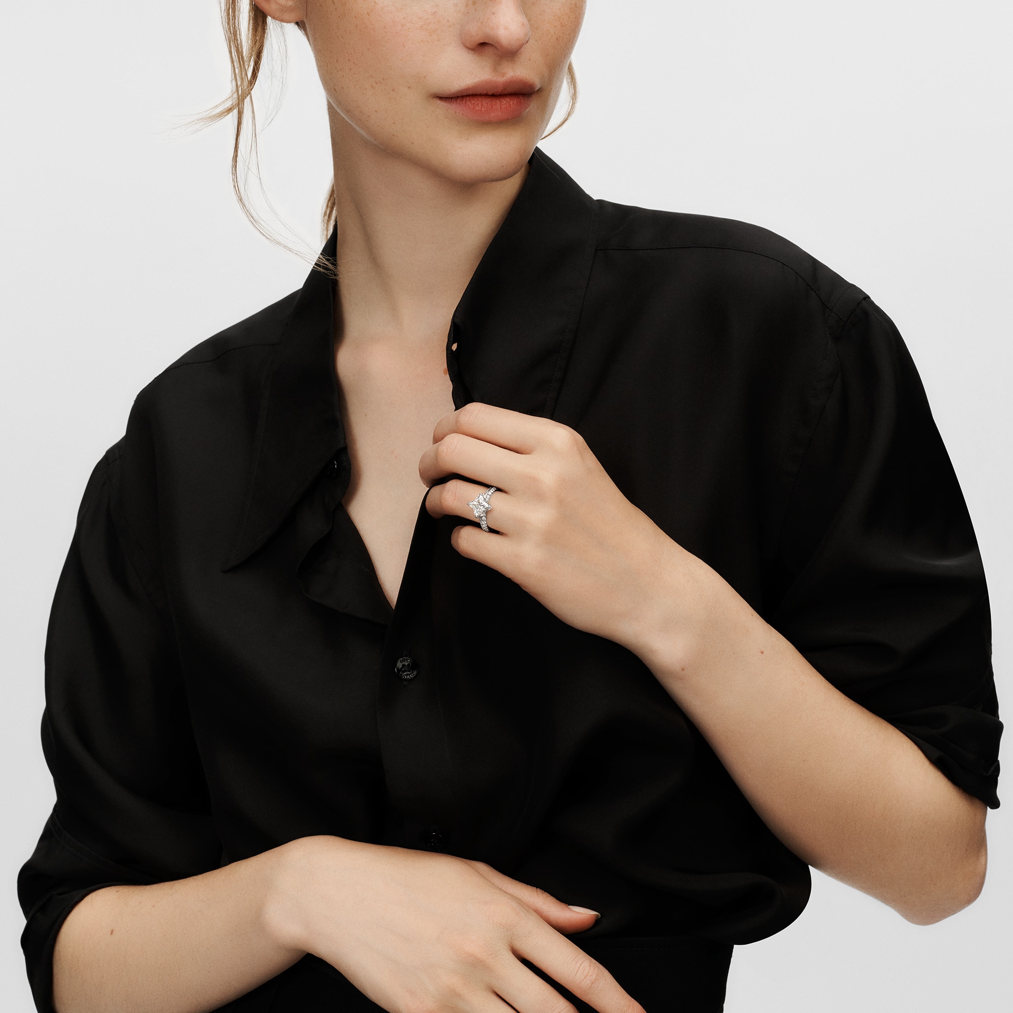 LV Diamonds Pavé Solitaire, LV Monogram Star Cut  in Jewelry