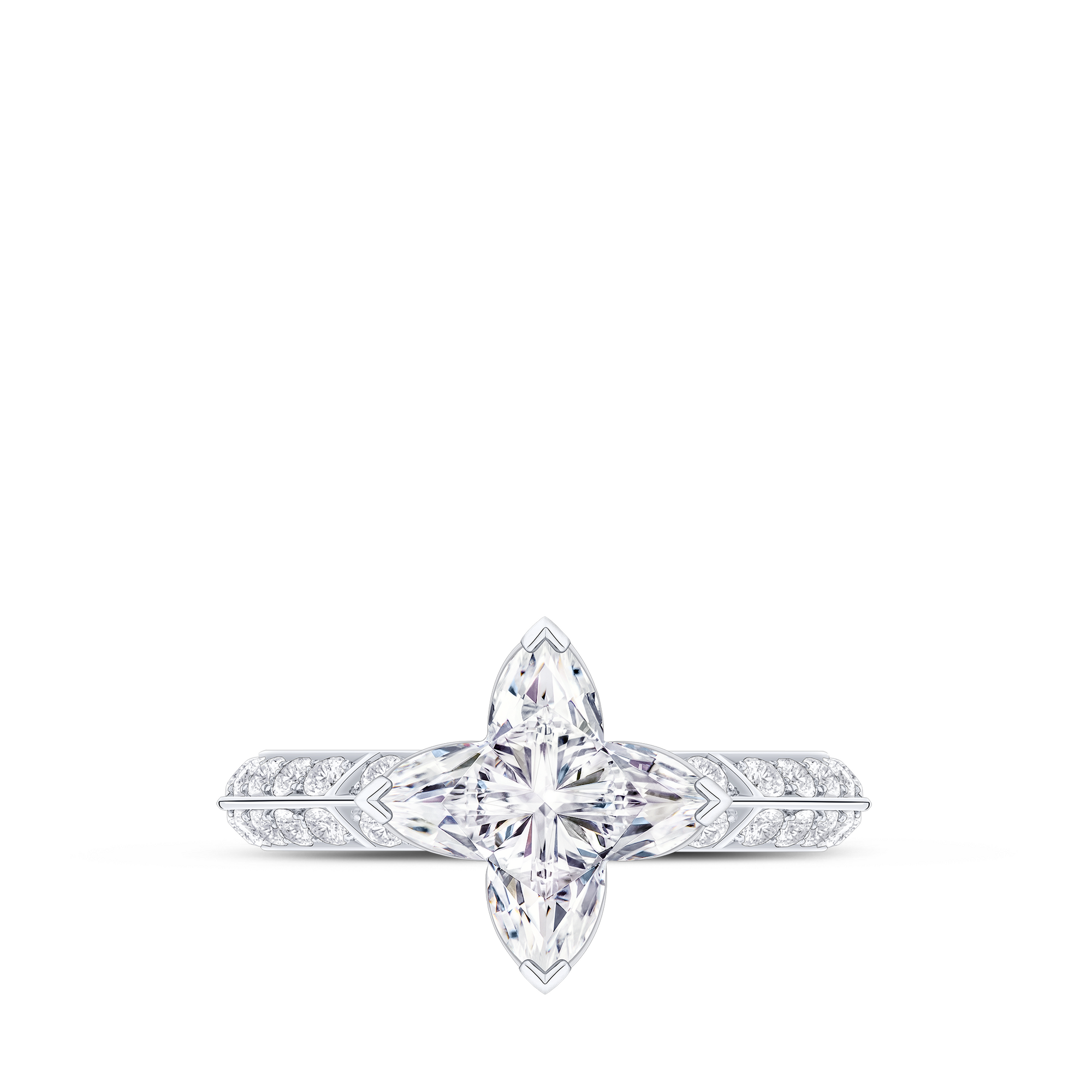 LV Diamonds Pavé Solitaire, LV Monogram Star Cut  in Jewelry