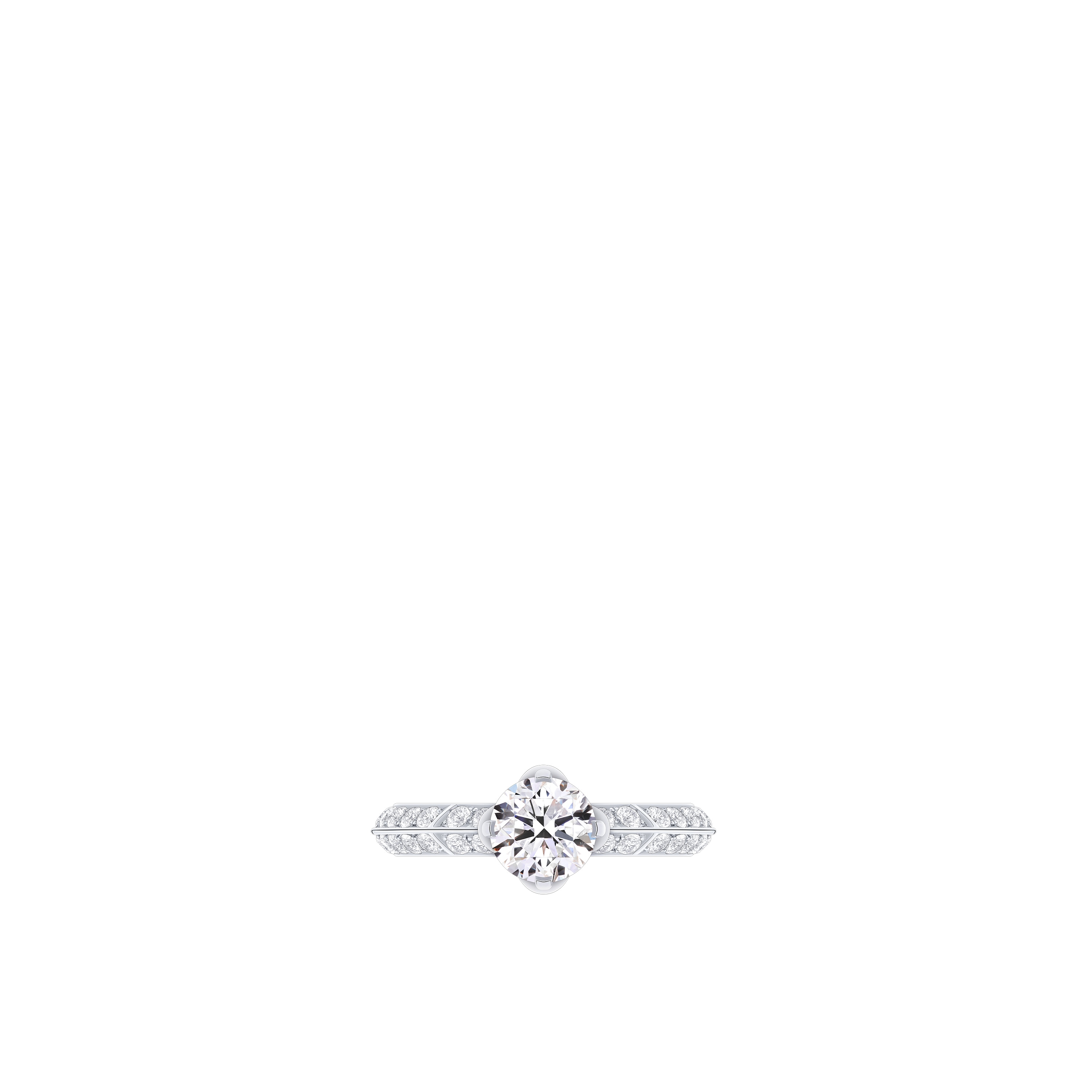 LV Diamonds Pavé Solitaire, Round Brilliant cut  in Jewelry