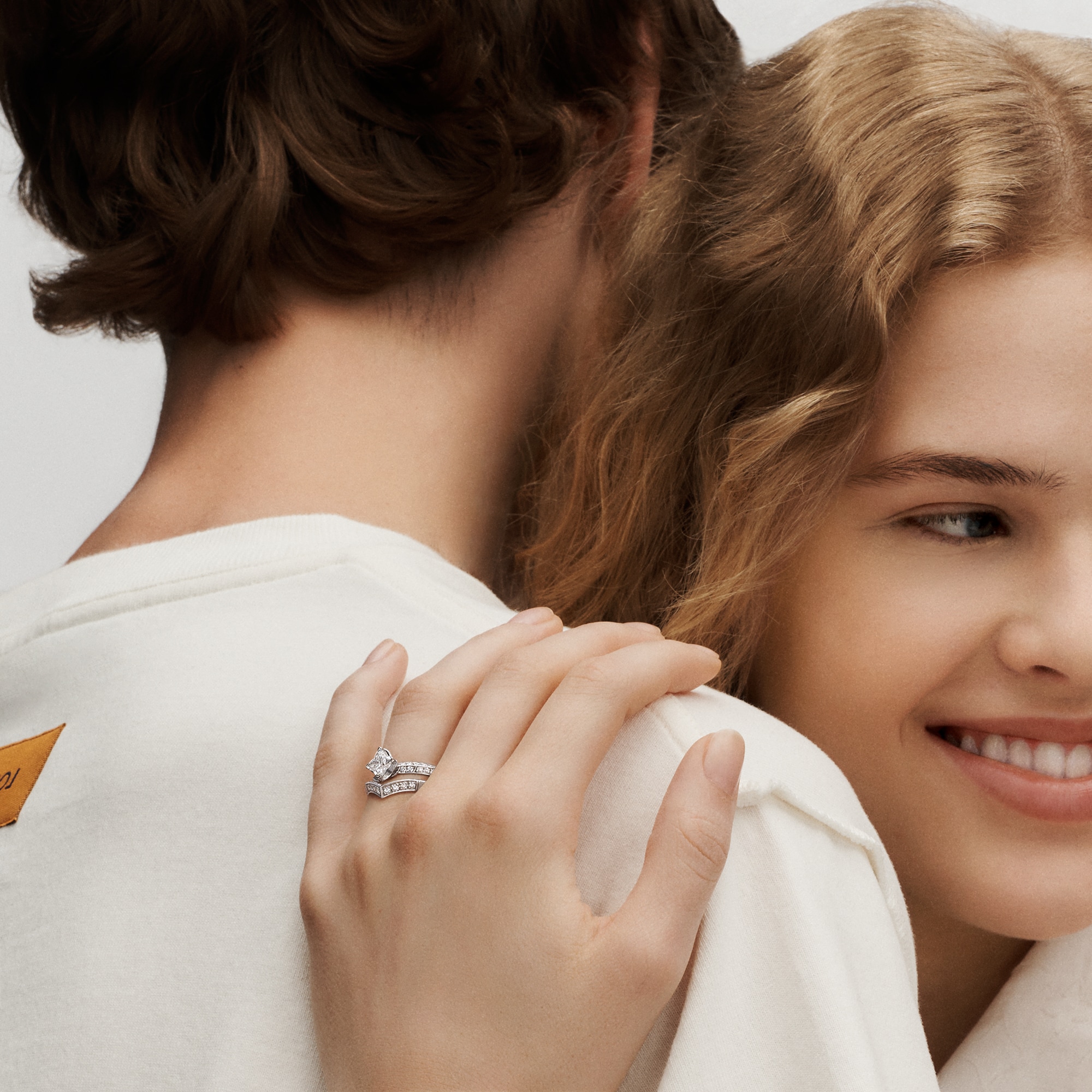 LV Diamonds Pavé V Ring, Platinum  in Jewelry