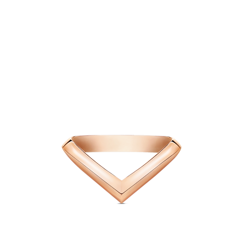 LV Diamonds V Ring, Pink Gold in Jewelry's Categories Wedding Bands collections by Louis Vuitton (Product zoom)
