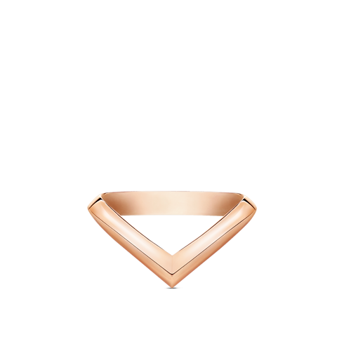 LV Diamonds V Ring, Pink Gold in Jewelry's Categories Wedding Bands collections by Louis Vuitton (Product zoom)