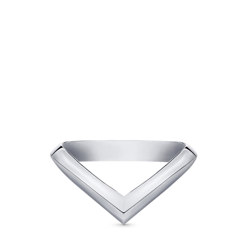 LV Diamonds V Ring, Platinum in Jewelry's Categories Wedding Bands collections by Louis Vuitton (Product zoom)