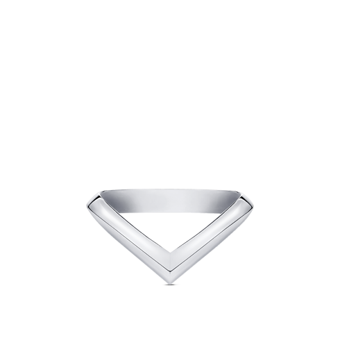 LV Diamonds V Ring, Platinum in Jewelry's Categories Wedding Bands collections by Louis Vuitton (Product zoom)