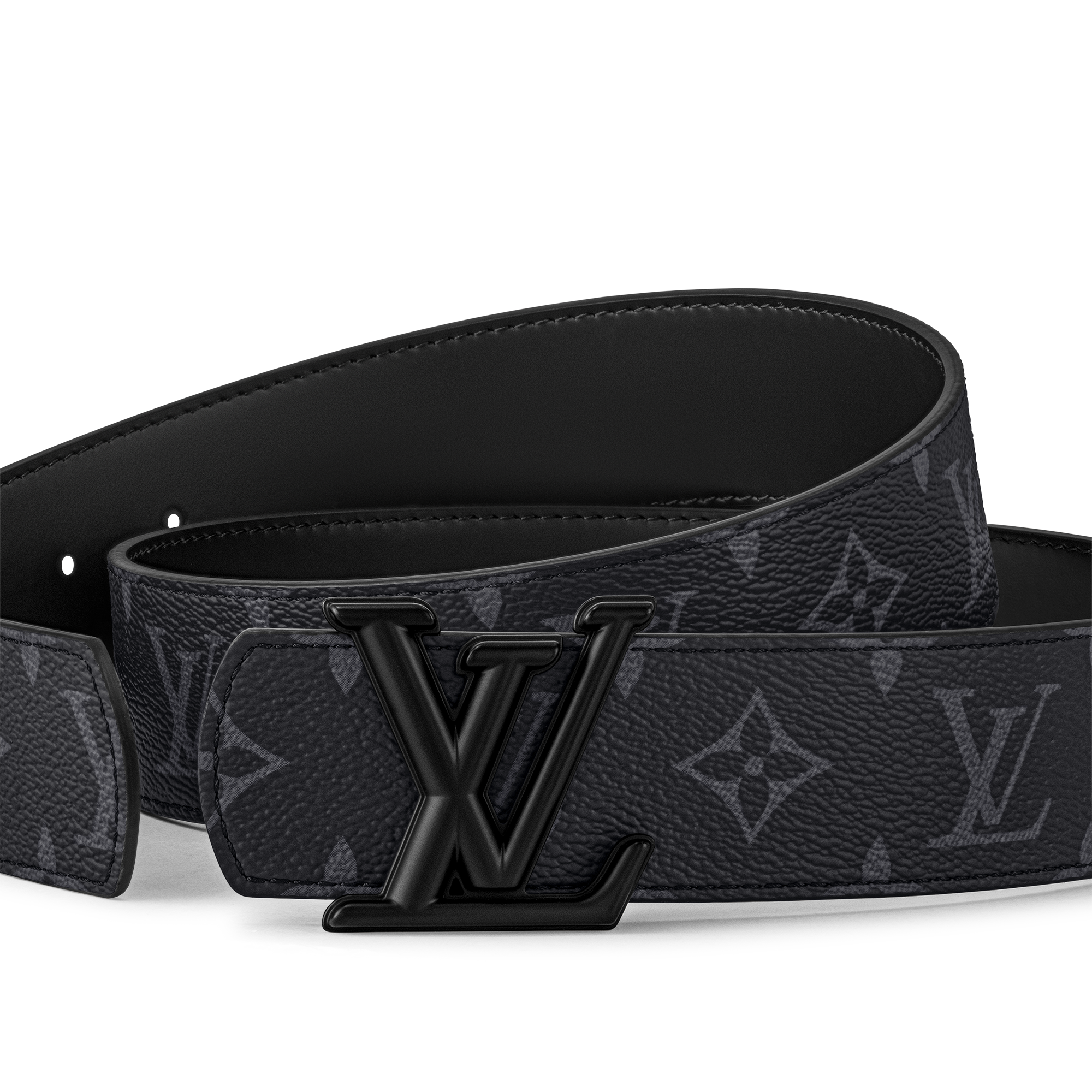 LV Dimension 40mm Reversible Belt Monogram Eclipse Canvas in Men