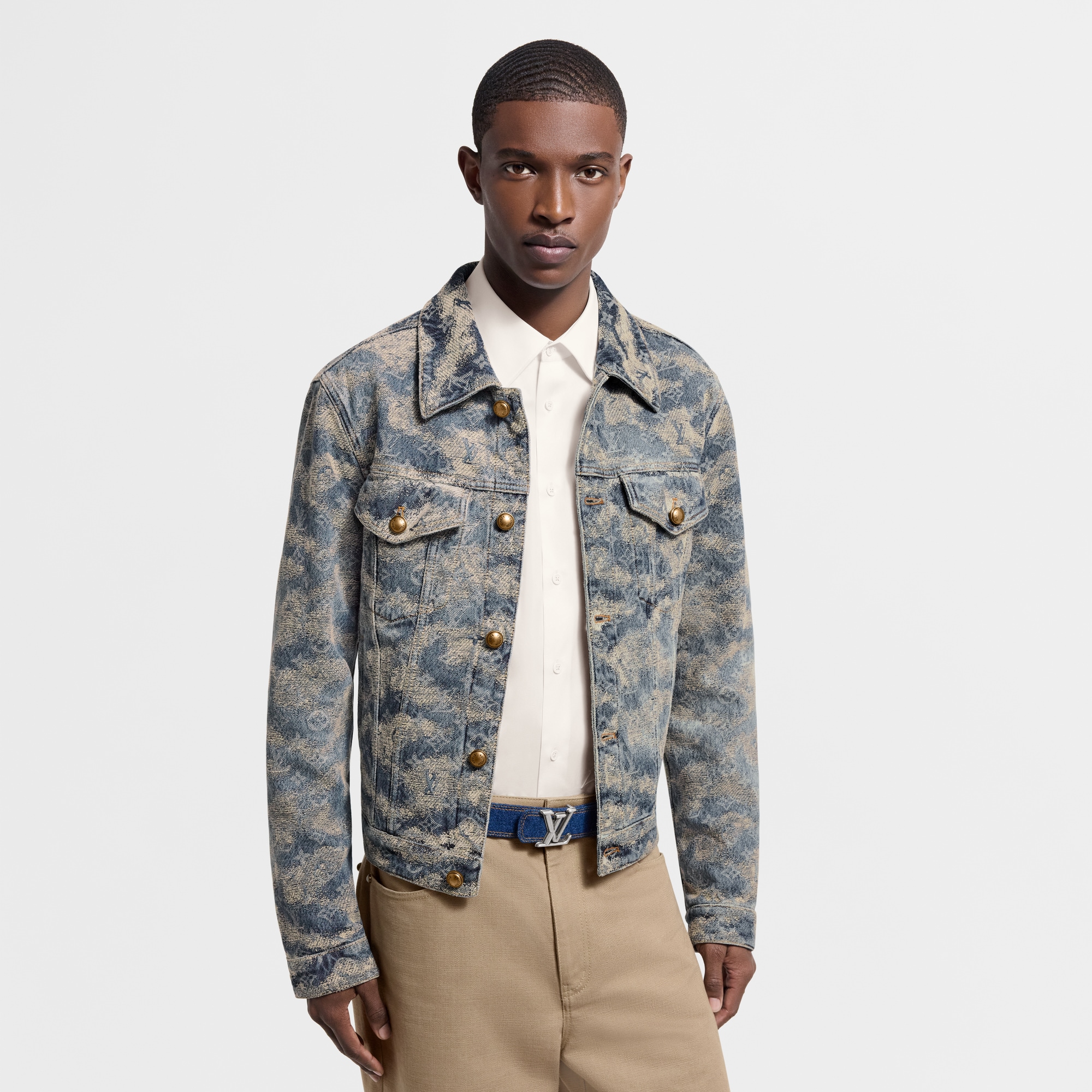 LV Dimension Denim 35mm Reversible Belt  in Men