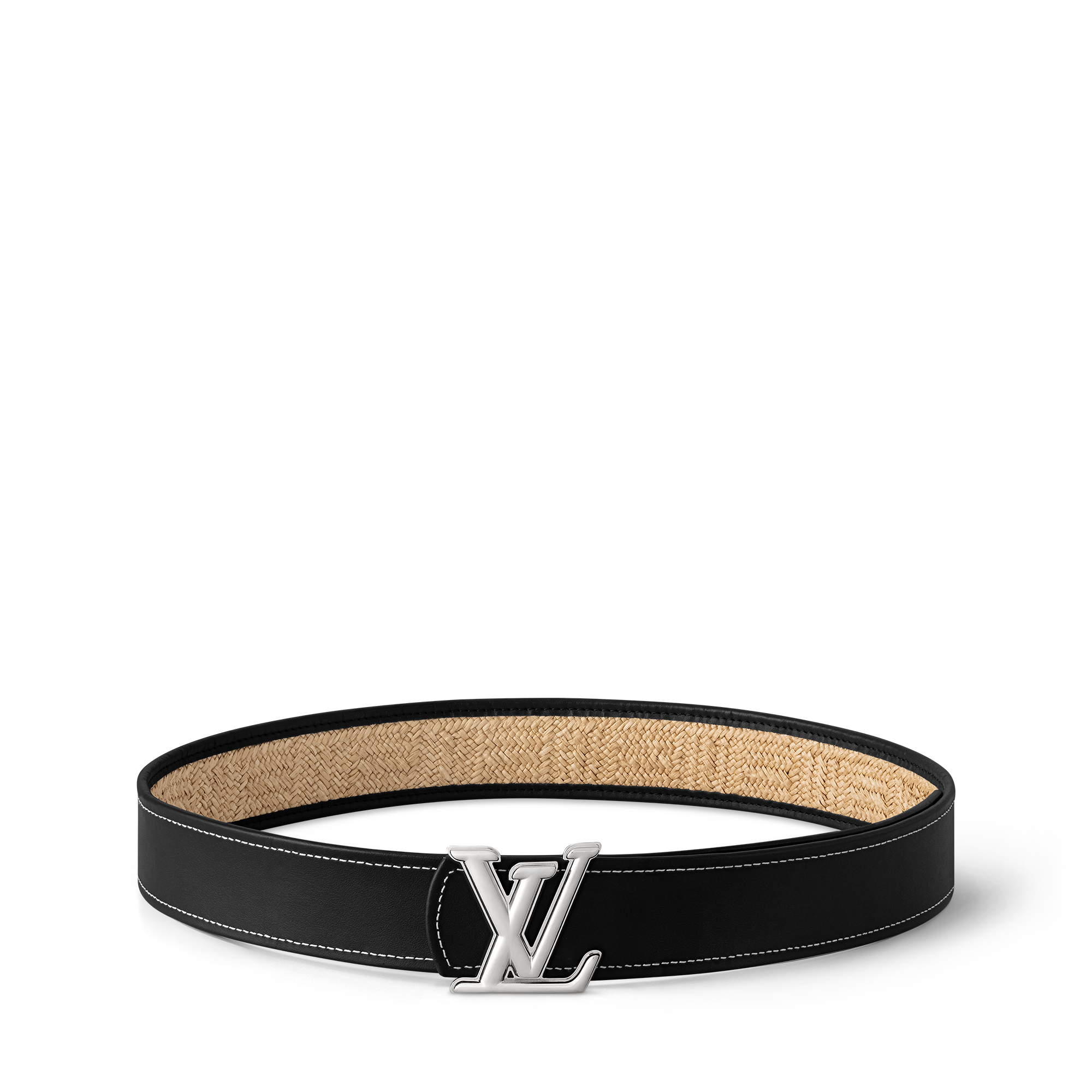 LV Dimension Raffia 40mm Reversible Belt  in Men