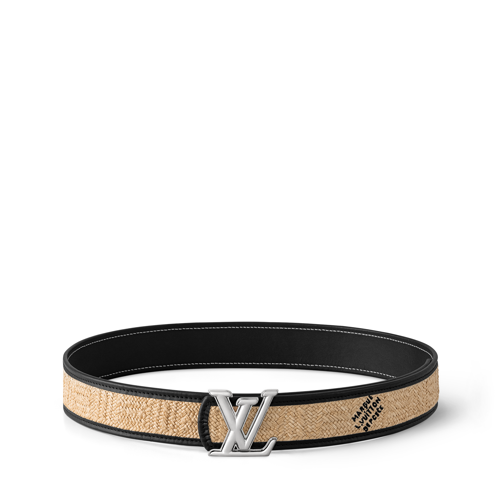 LV Dimension Raffia 40mm Reversible Belt  in Men