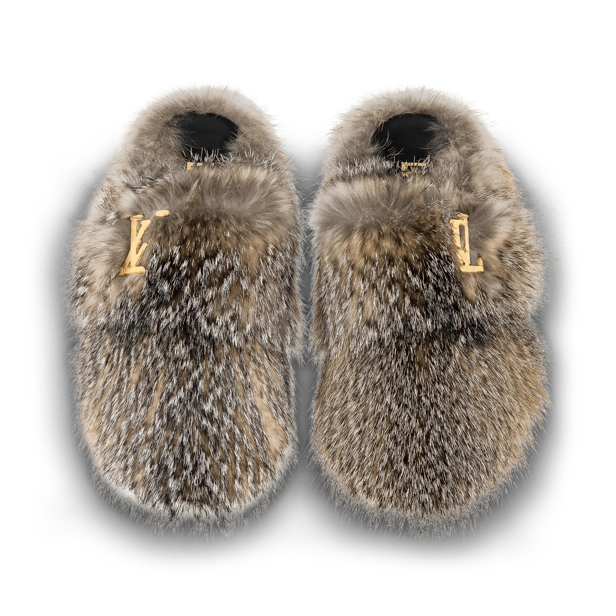 louis vuitton fur mules