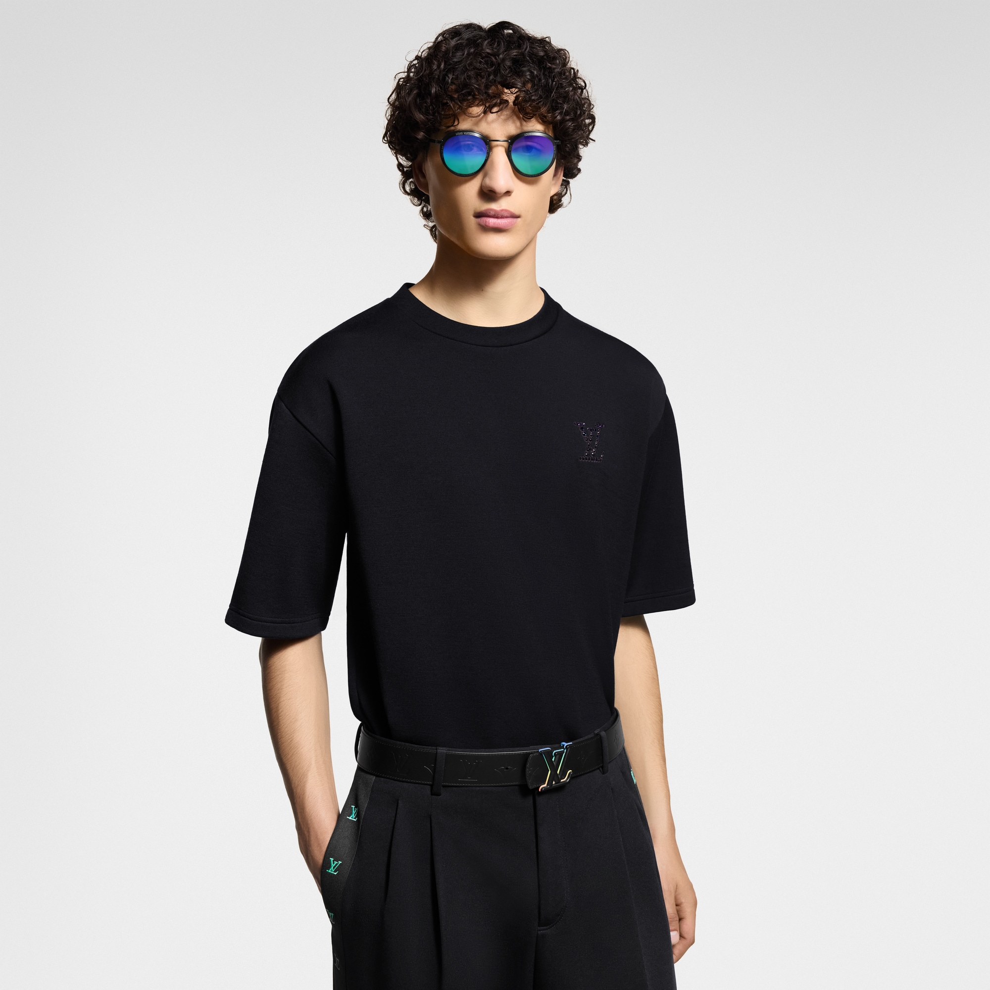 LV Embellished Jersey T-Shirt   in Men