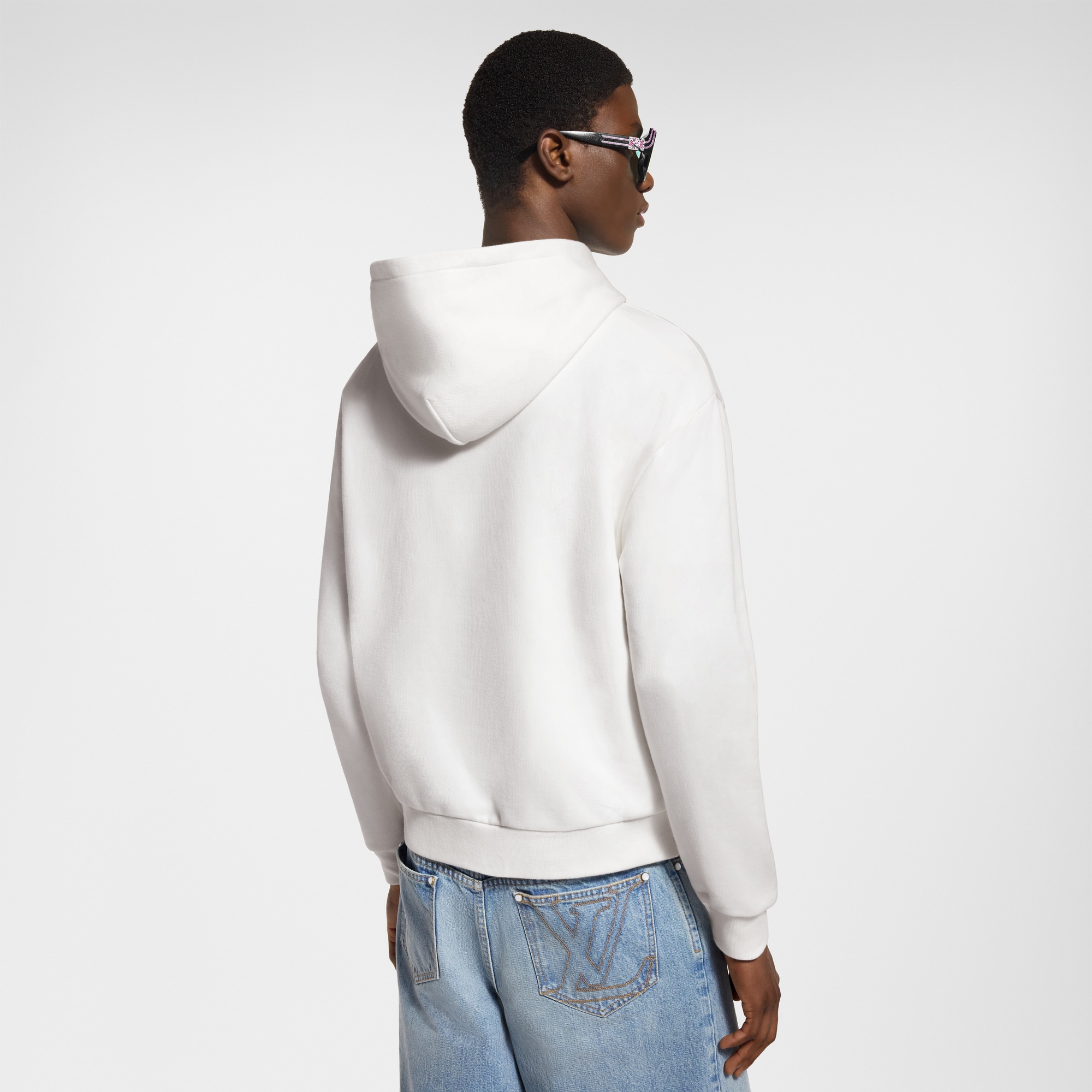 LV Embossed Cotton Hoodie  in Men