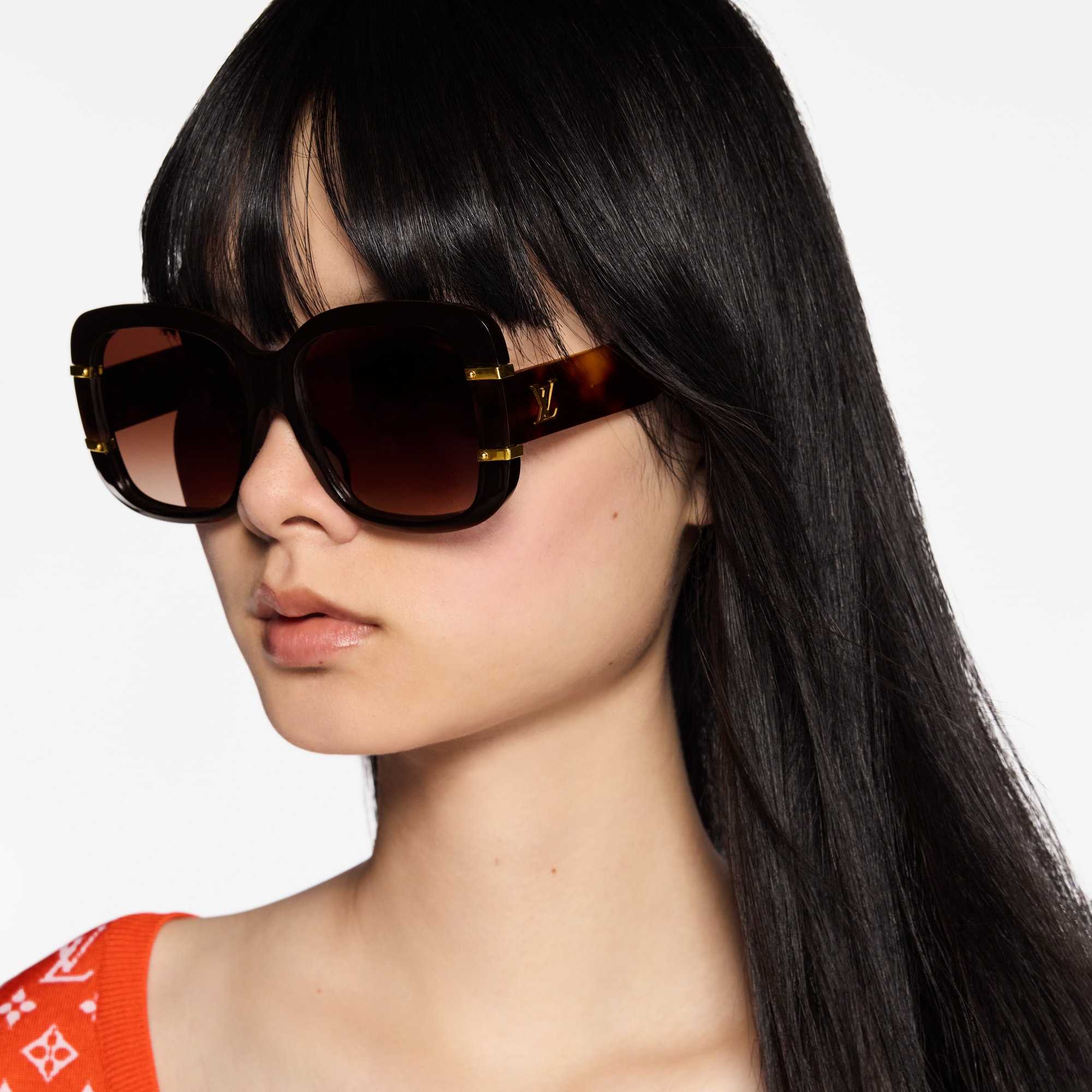 Louis Vuitton butterfly-style Sunglasses Louis Vuitton Black Plastic Butterfly Sunglasses main image 4