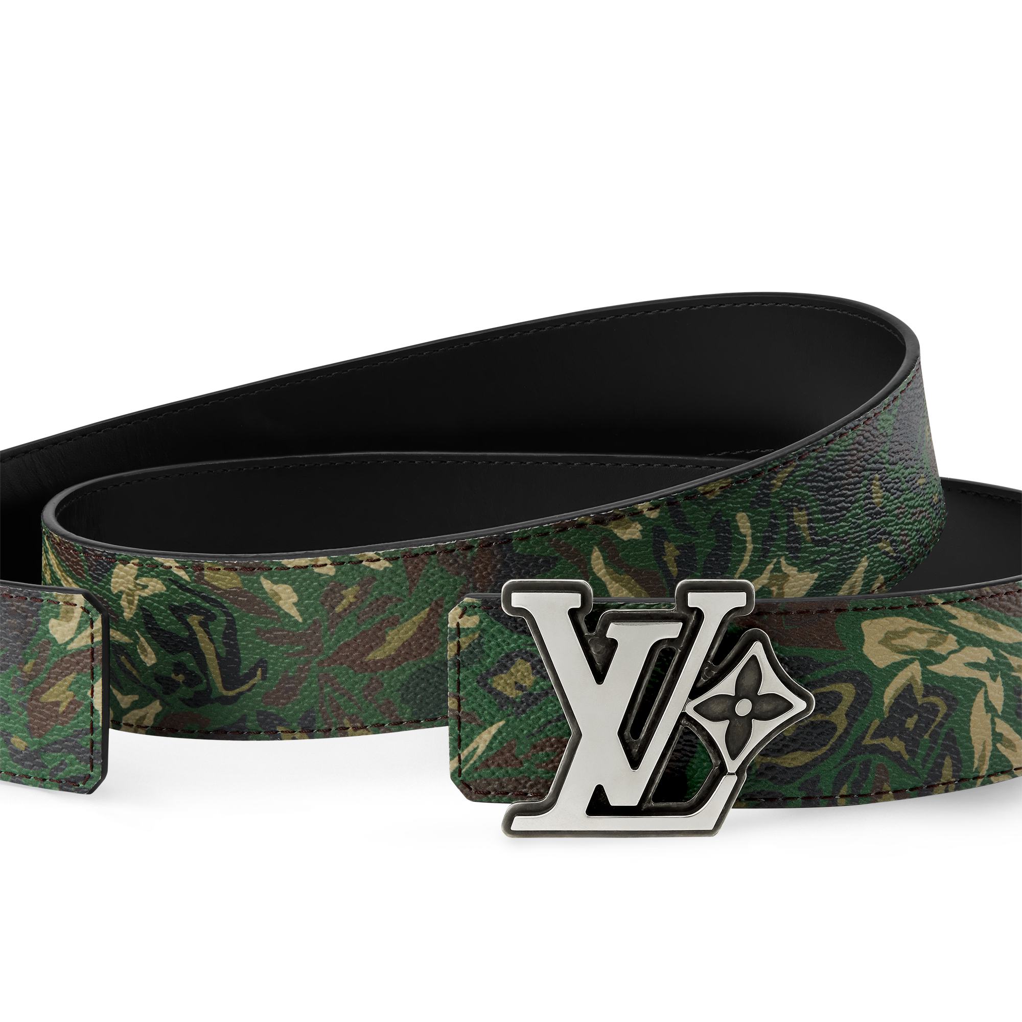 LV Flower Camoflage 40mm Reversible Belt  in Men