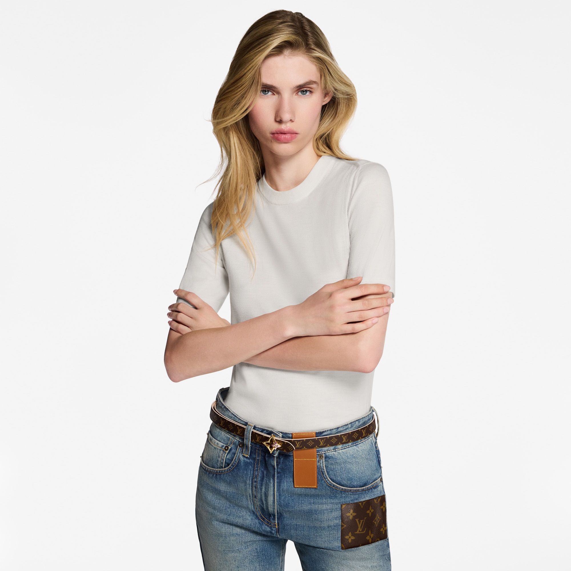 LV Flowergram 20mm Reversible Belt  in Women