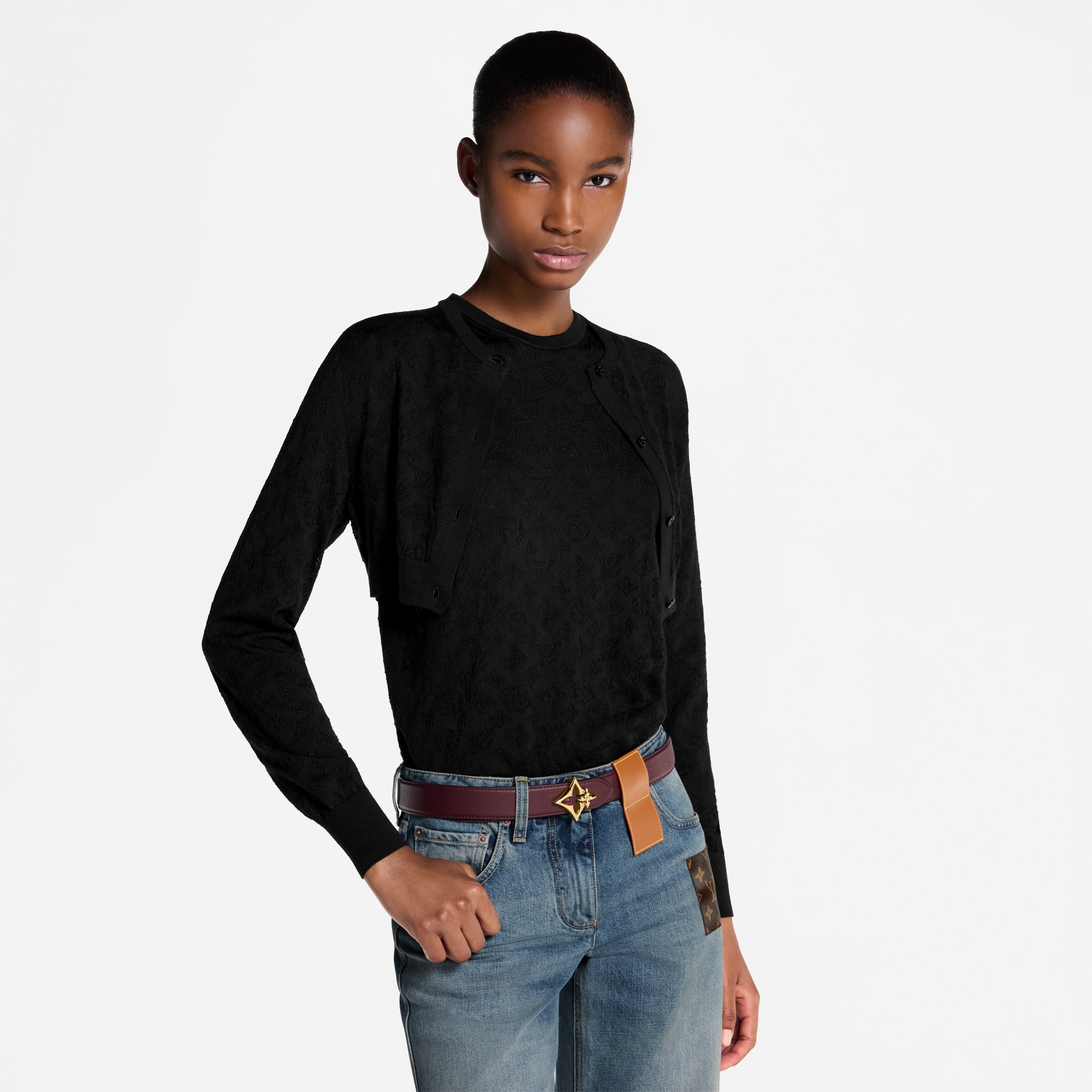 LV Flowergram 30mm Reversible Belt  in Women