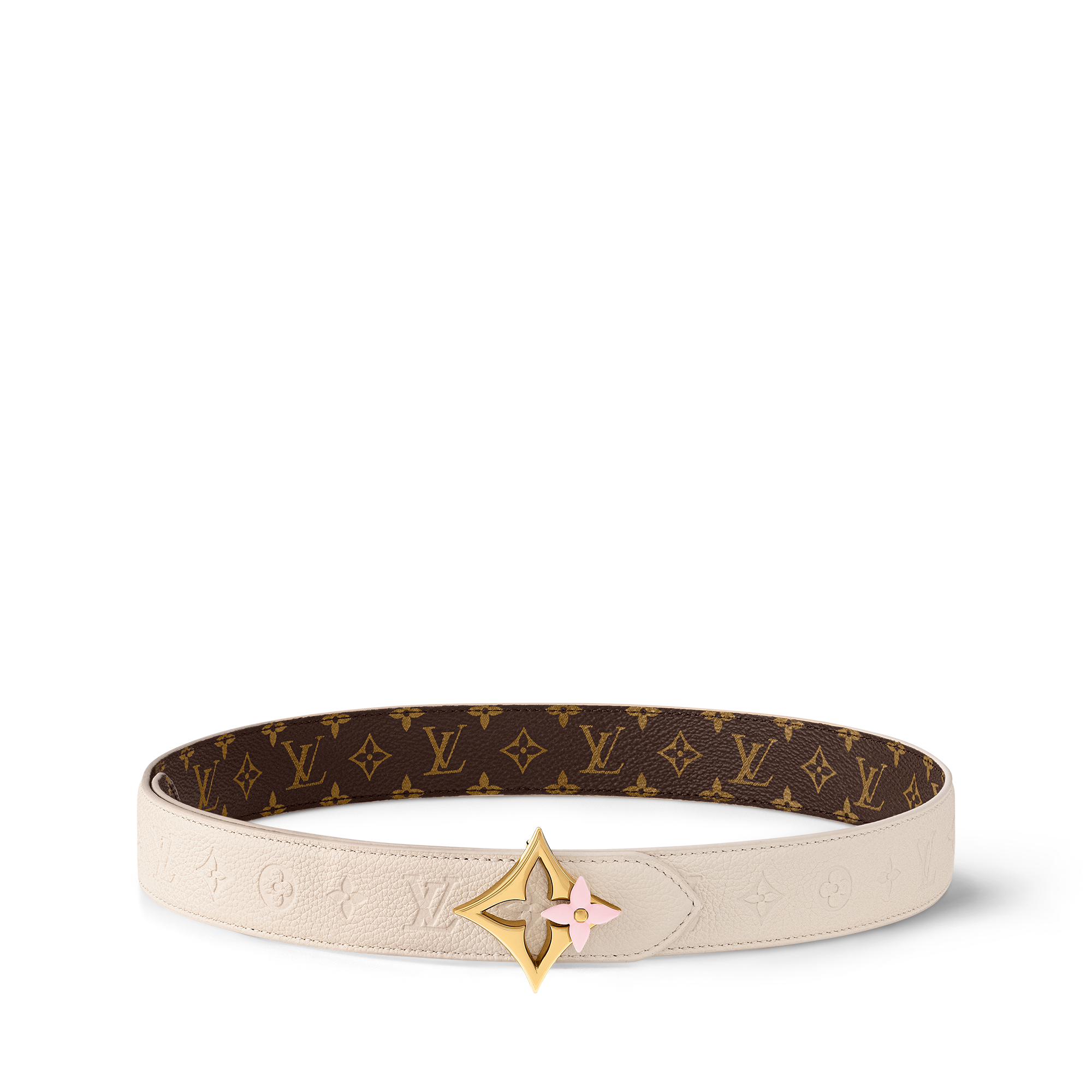 LV Flowergram Enamel 30mm Reversible Belt  in Women
