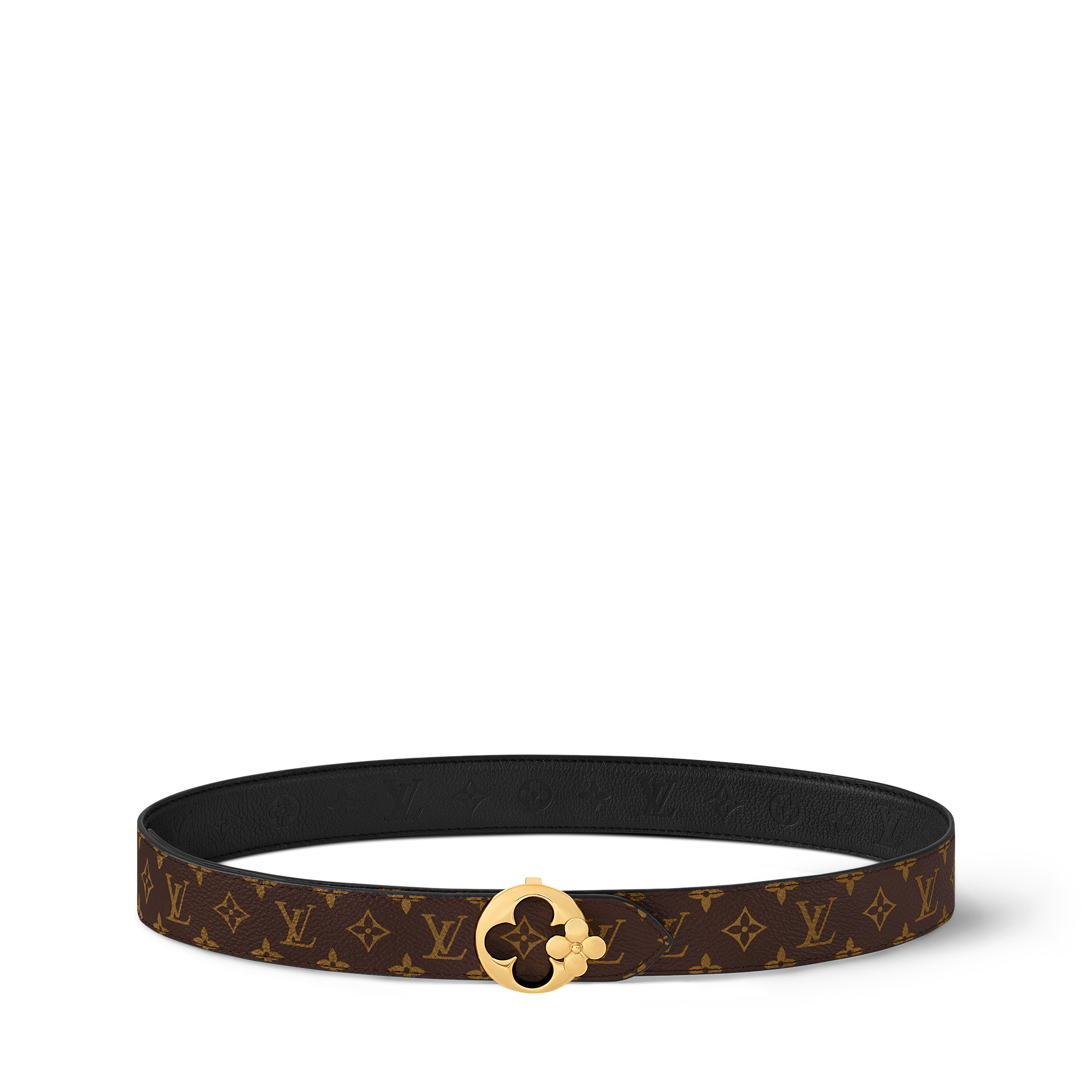 LV Flowergram Round 30mm Reversible Belt Monogram Canvas in Women