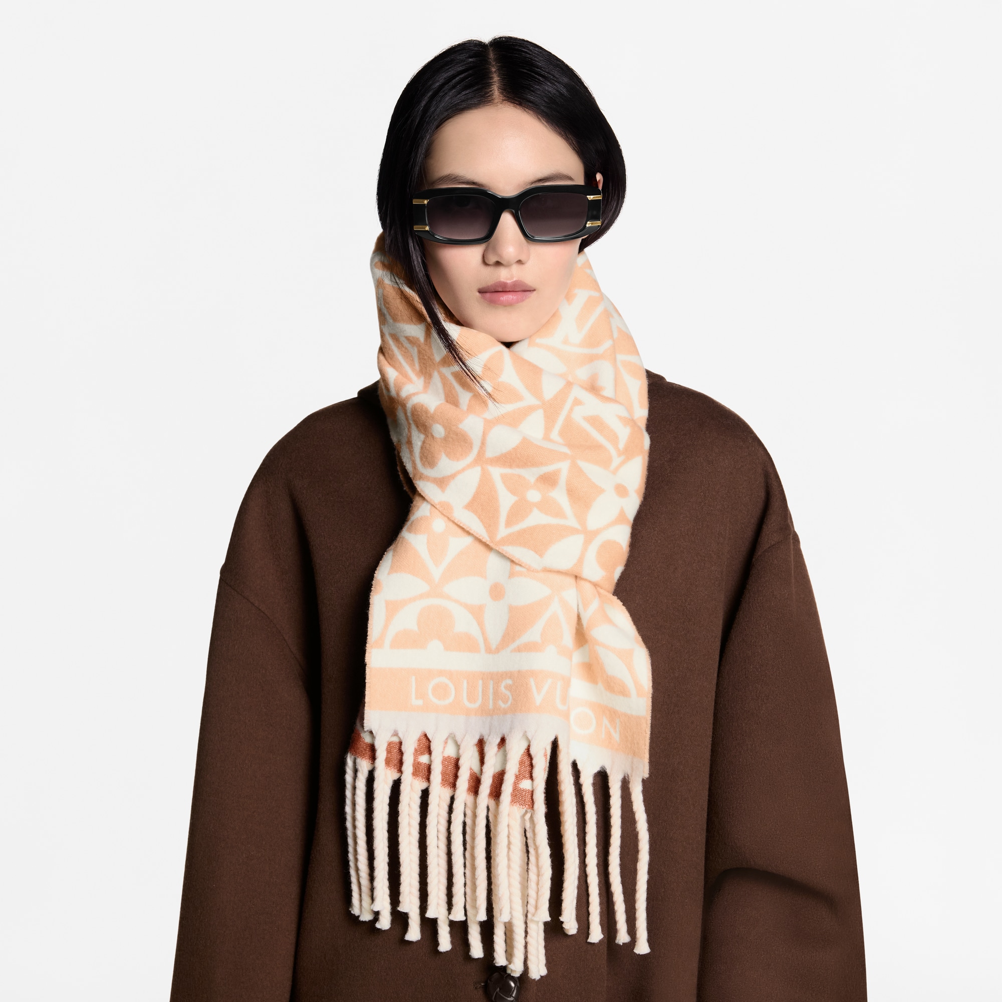 LV Frosty Gradient Scarf S00 in Women