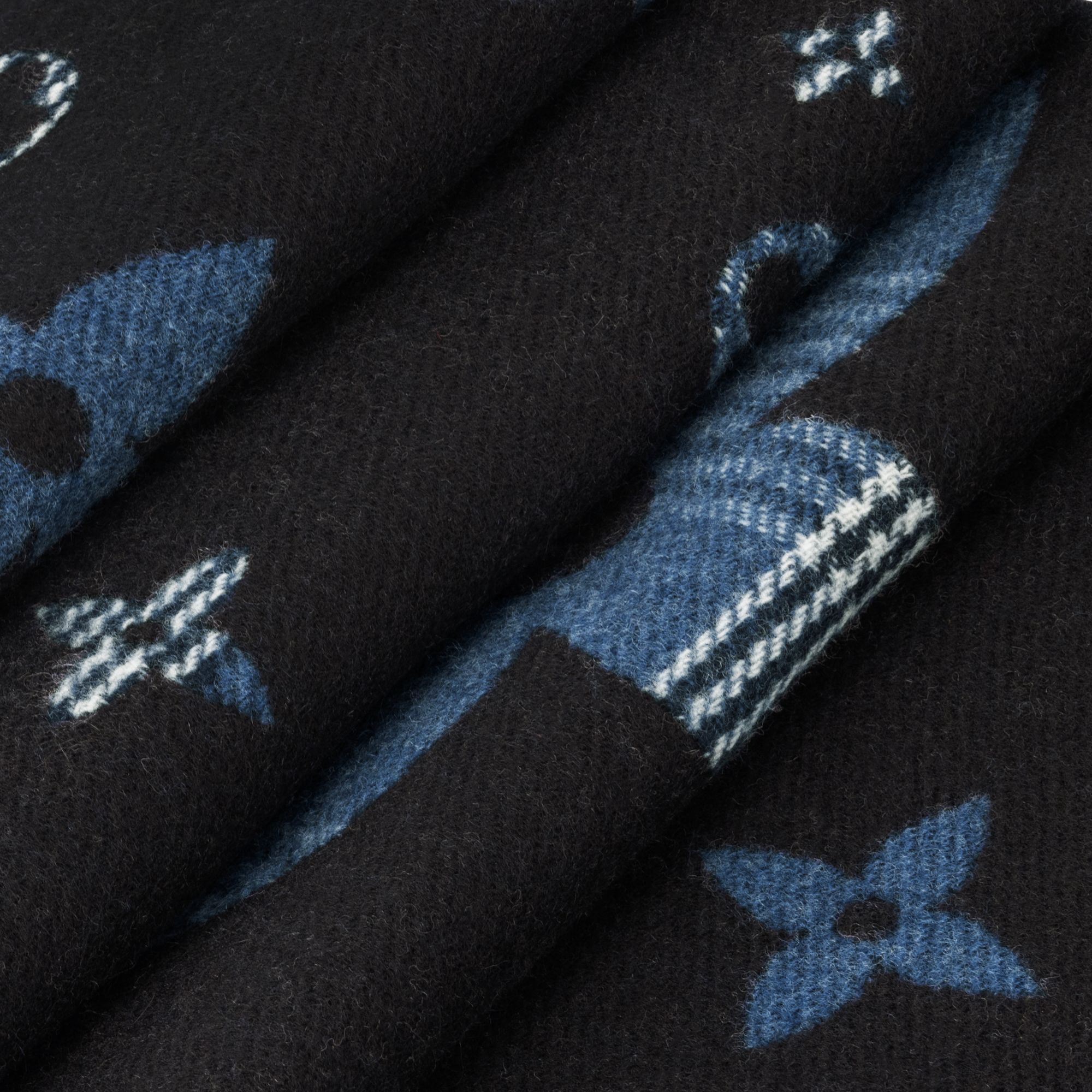LV Galaxy Tartan Scarf S00 in Men