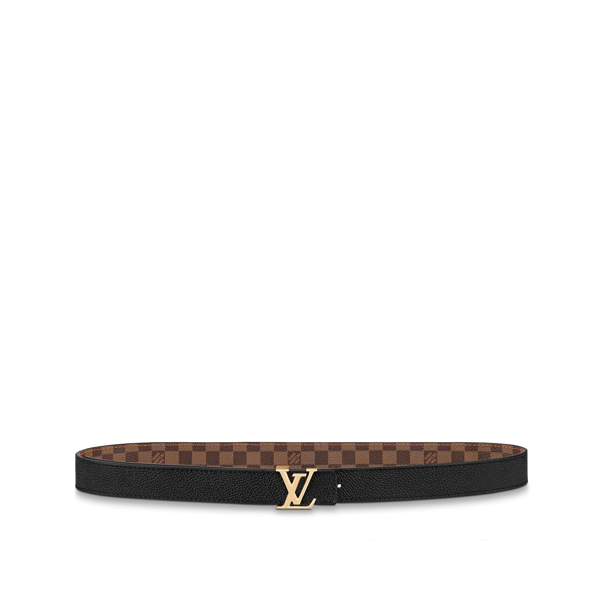 LV Iconic 25 mm Reversible Belt Damier Ebene Canvas in Women