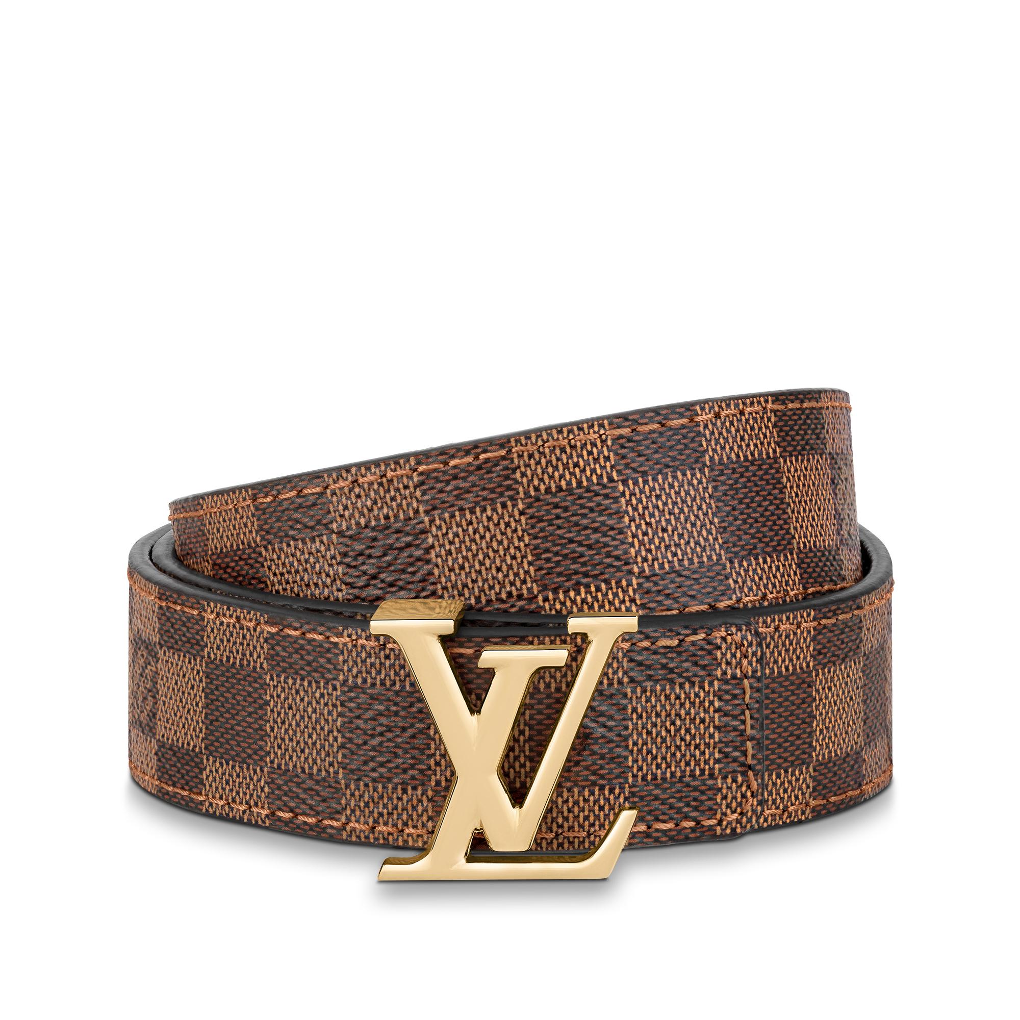 LV Iconic 25 mm Reversible Belt Damier Ebene Canvas in Women