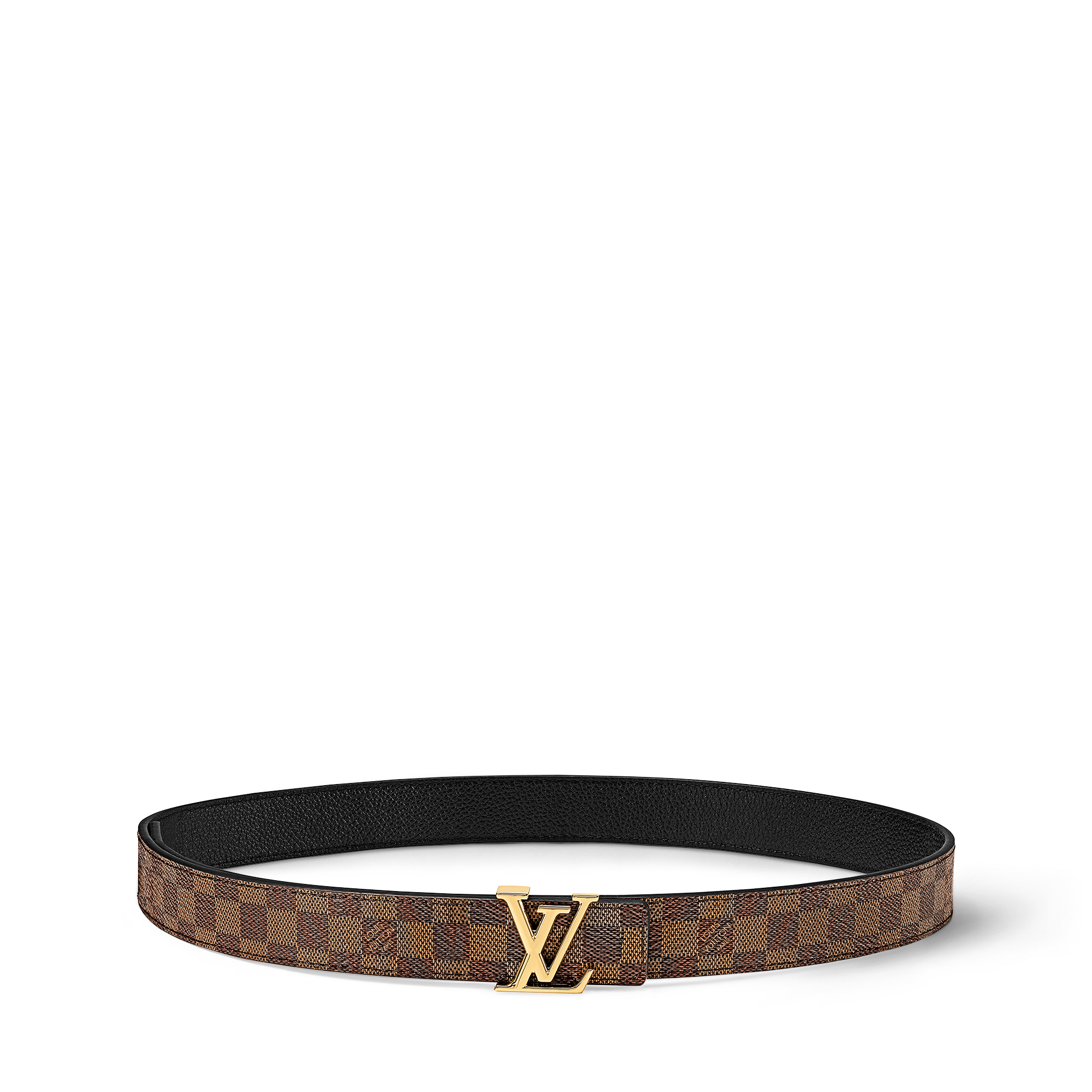 LV Iconic 25 mm Reversible Belt Damier Ebene Canvas in Women