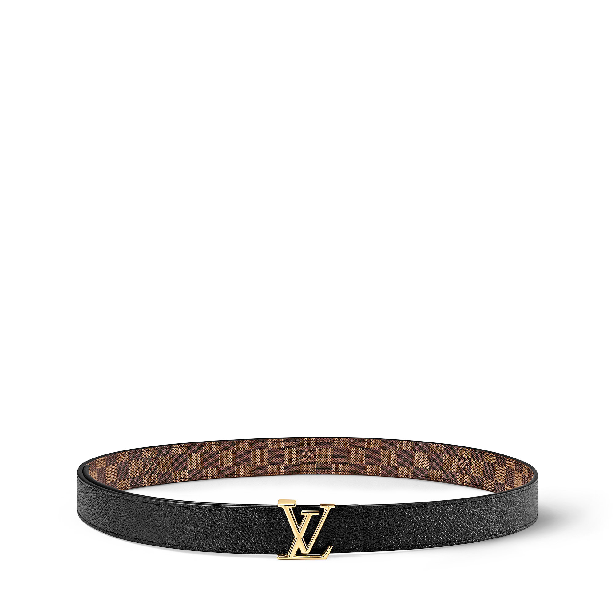 LV Iconic 25 mm Reversible Belt Damier Ebene Canvas in Women