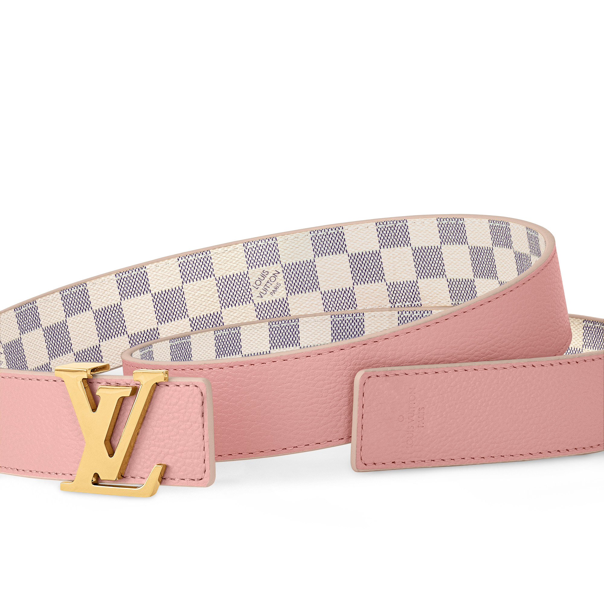 LV Initiales 30mm Reversible Belt Damier Azur Canvas in Women