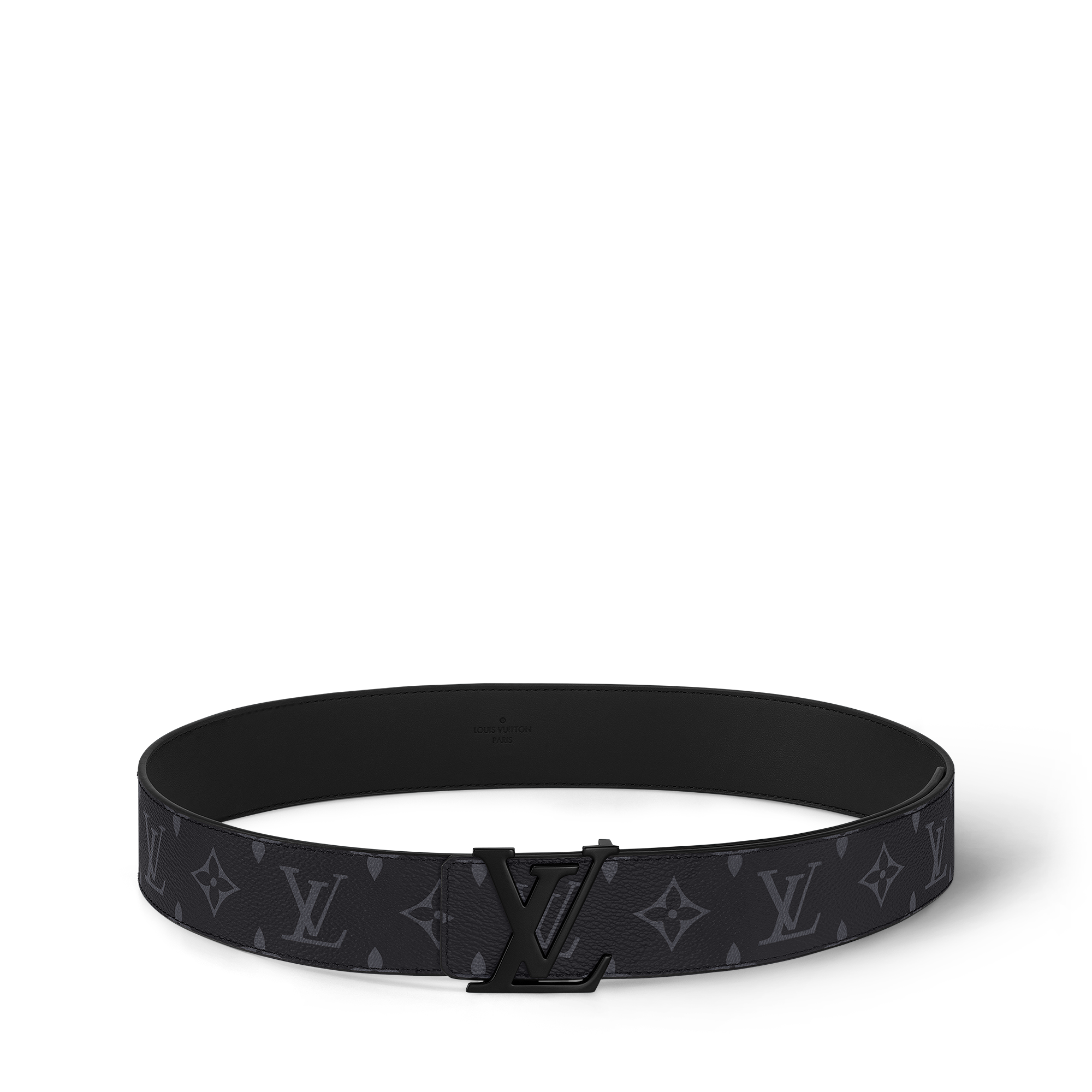 LV Initiales 40mm Matte Black Belt  in Men