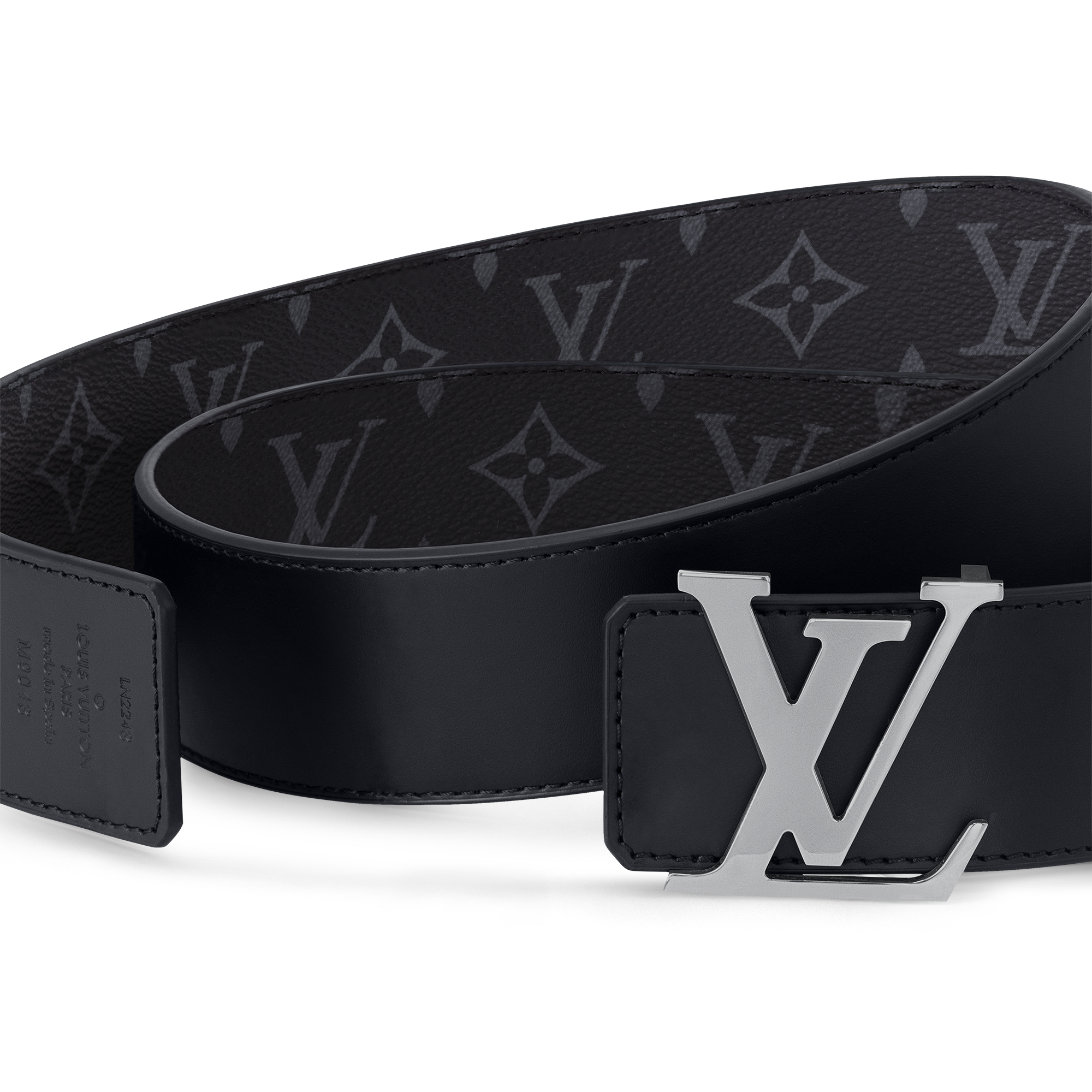 LV Initiales 40mm Reversible Monogram Eclipse Canvas in Men