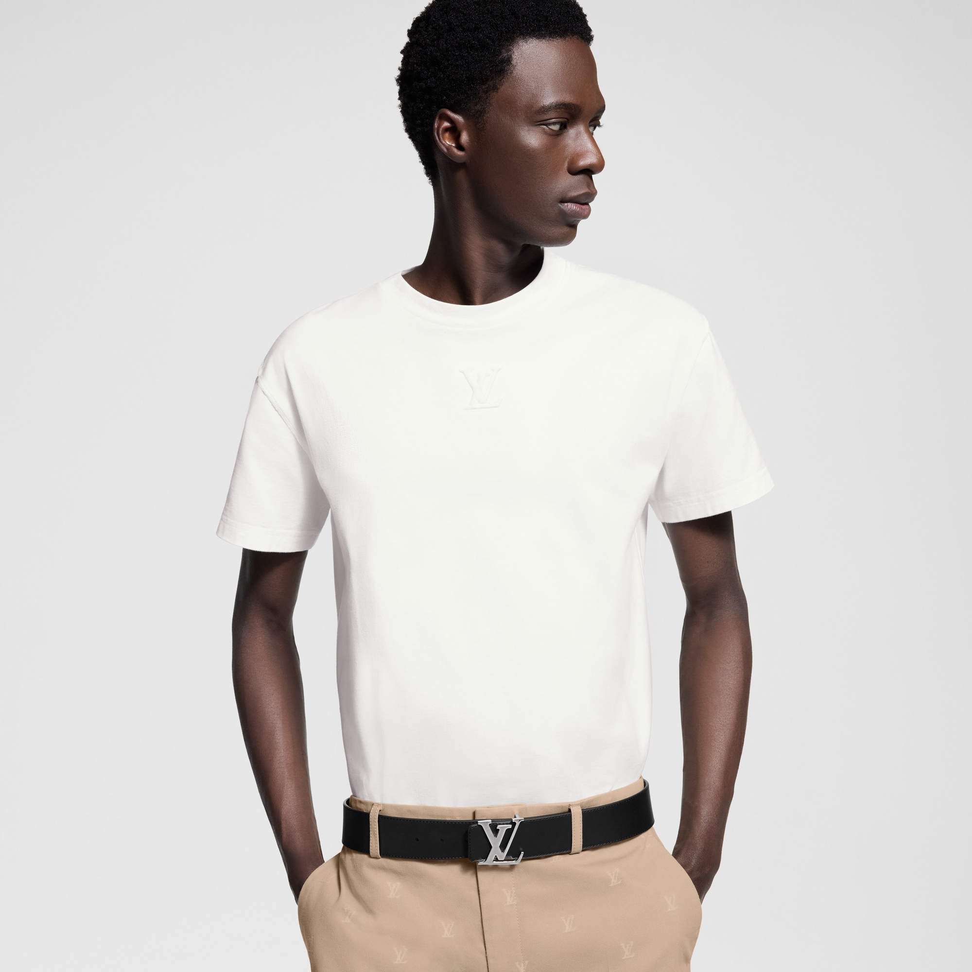 LV Initiales 40mm Reversible Monogram Macassar Canvas in Men