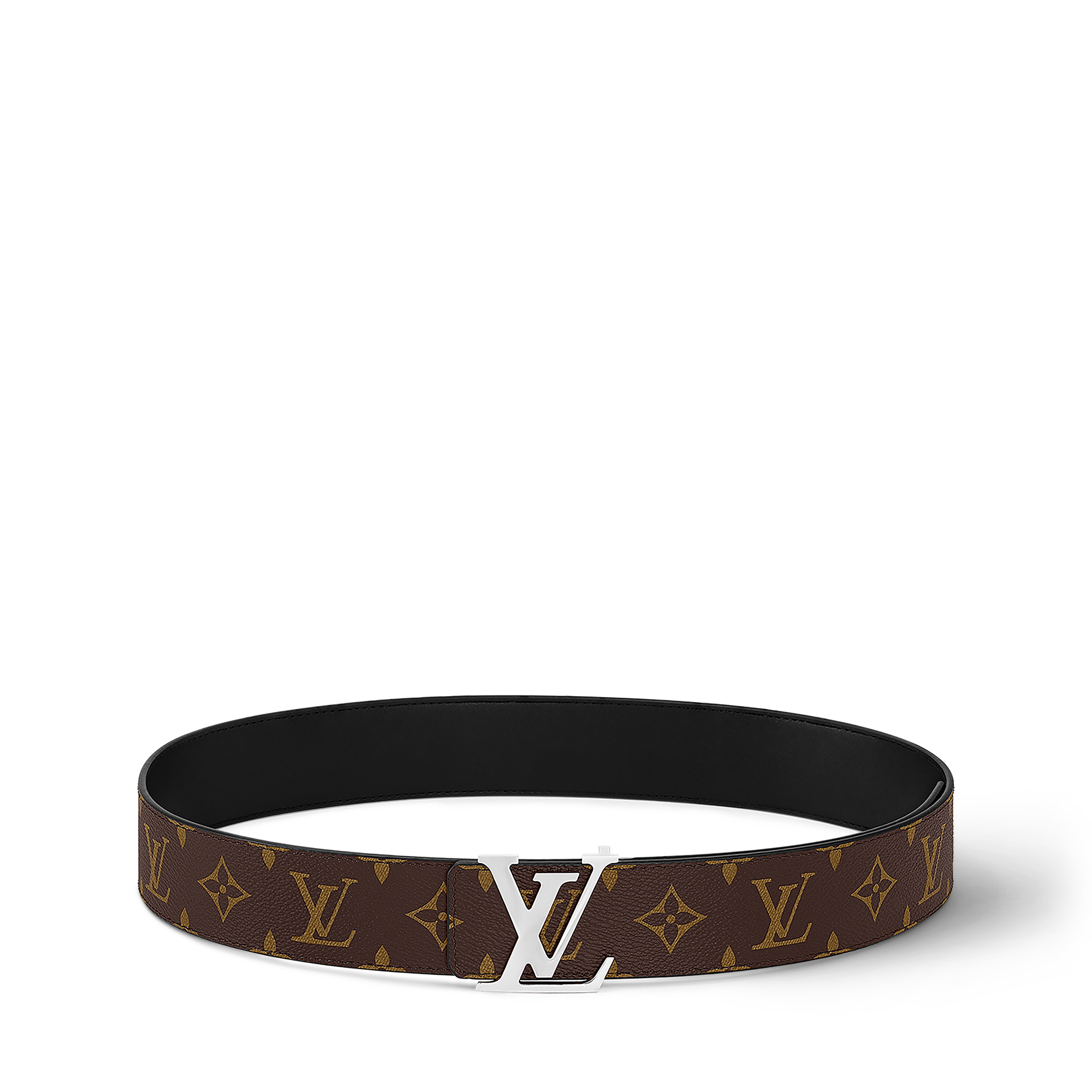 LV Initiales 40mm Reversible Monogram Macassar Canvas in Men