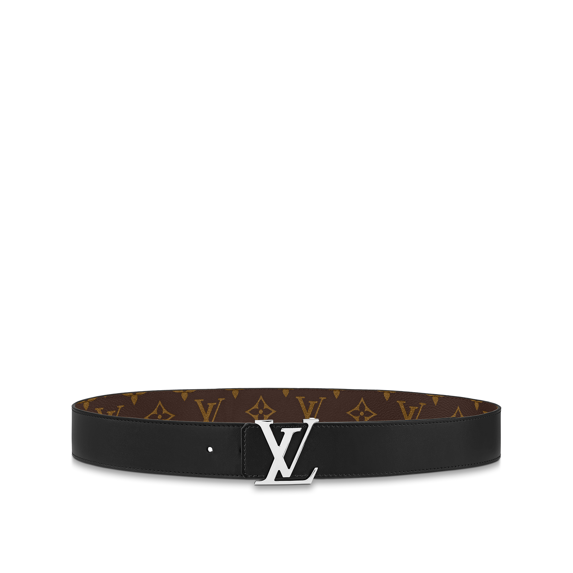 LV Initiales 40mm Reversible Monogram Macassar Canvas in Men
