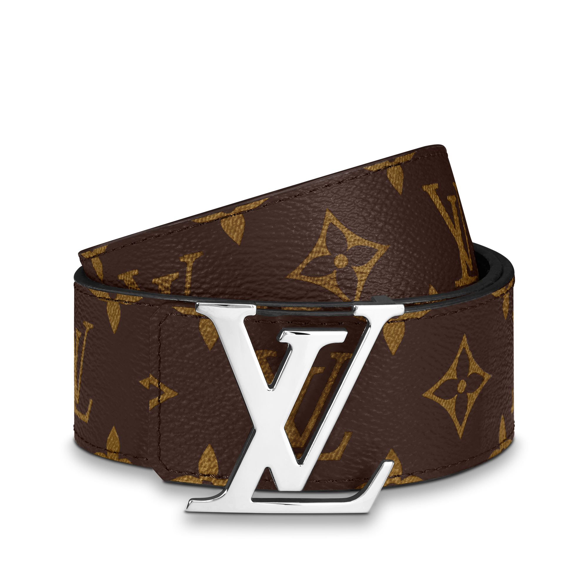 LV Initiales 40mm Reversible Monogram Macassar Canvas in Men